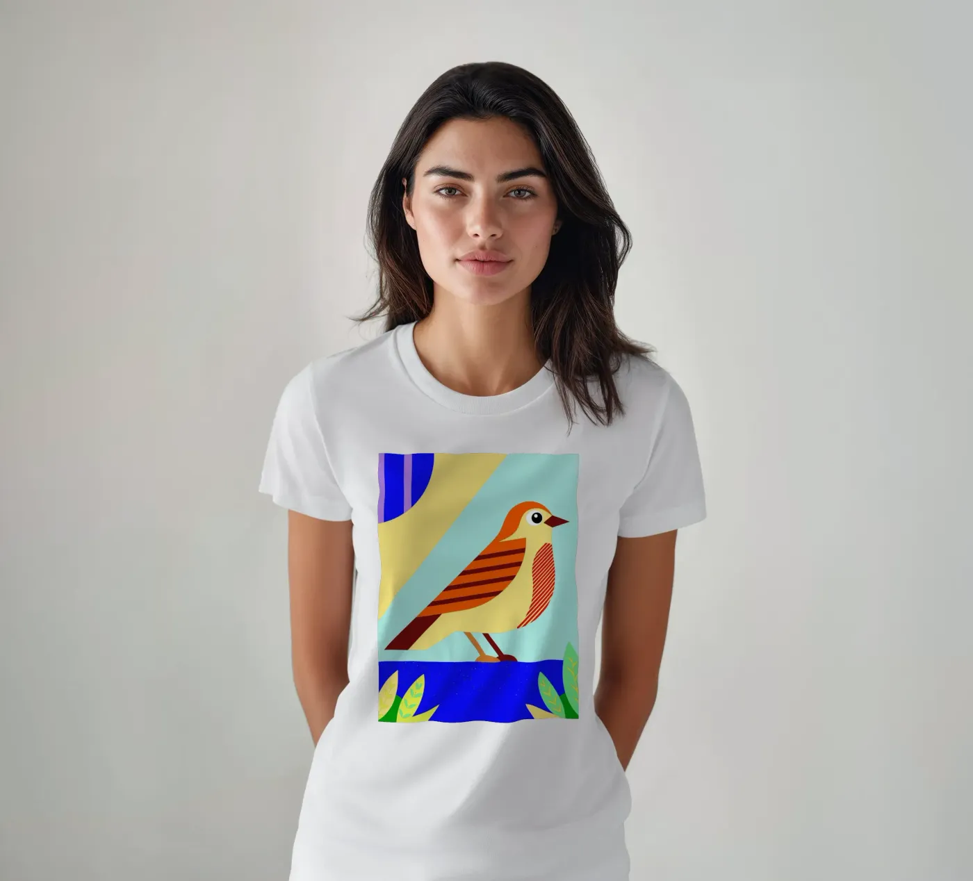 uccello vettoriale t-shirt da Botania