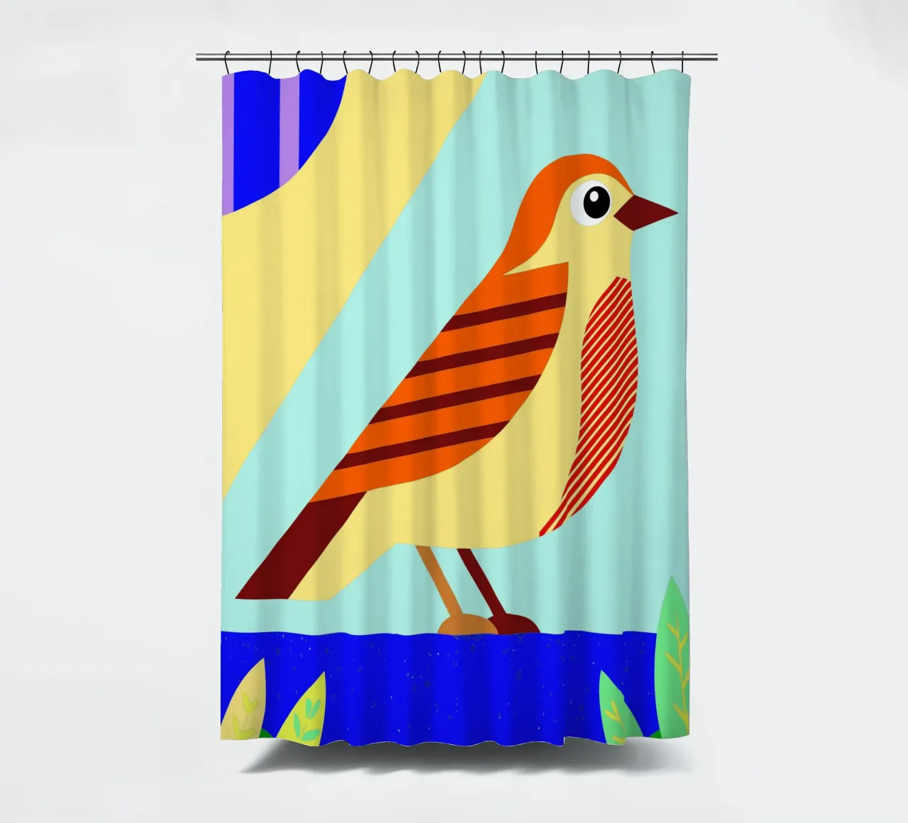 oiseau vectoriel rideau de douche de Botania