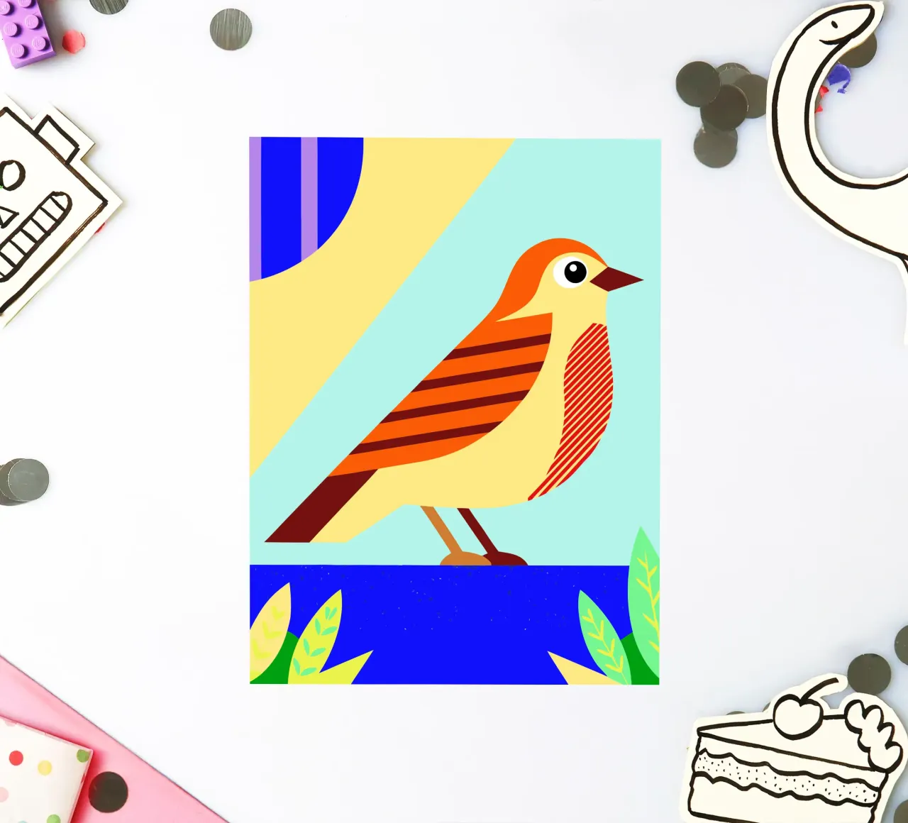 vector vogel sticker van Botania