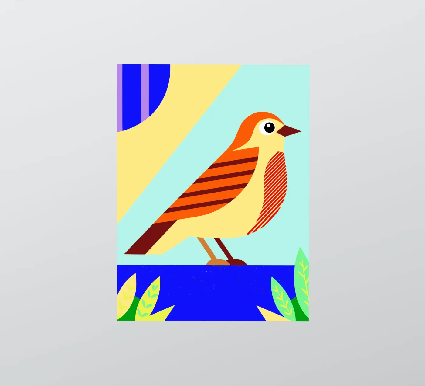 bird vector autocollant de Botania