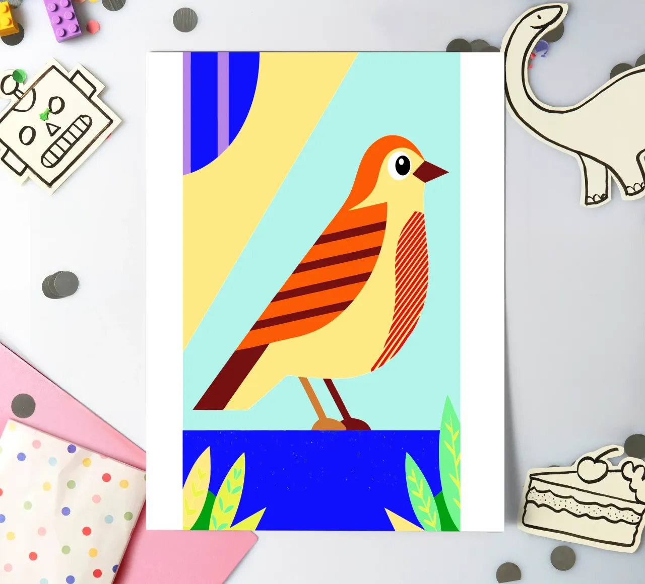 bird vector sticker sheet by Botania