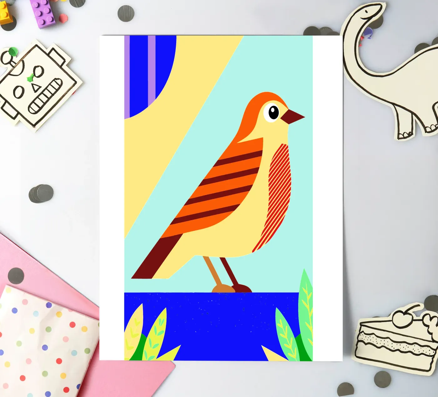 bird vector sticker sheet by Botania