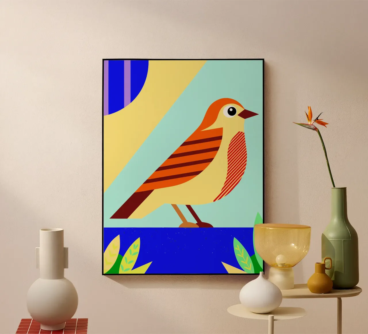 oiseau vectoriel plexiglas de Botania