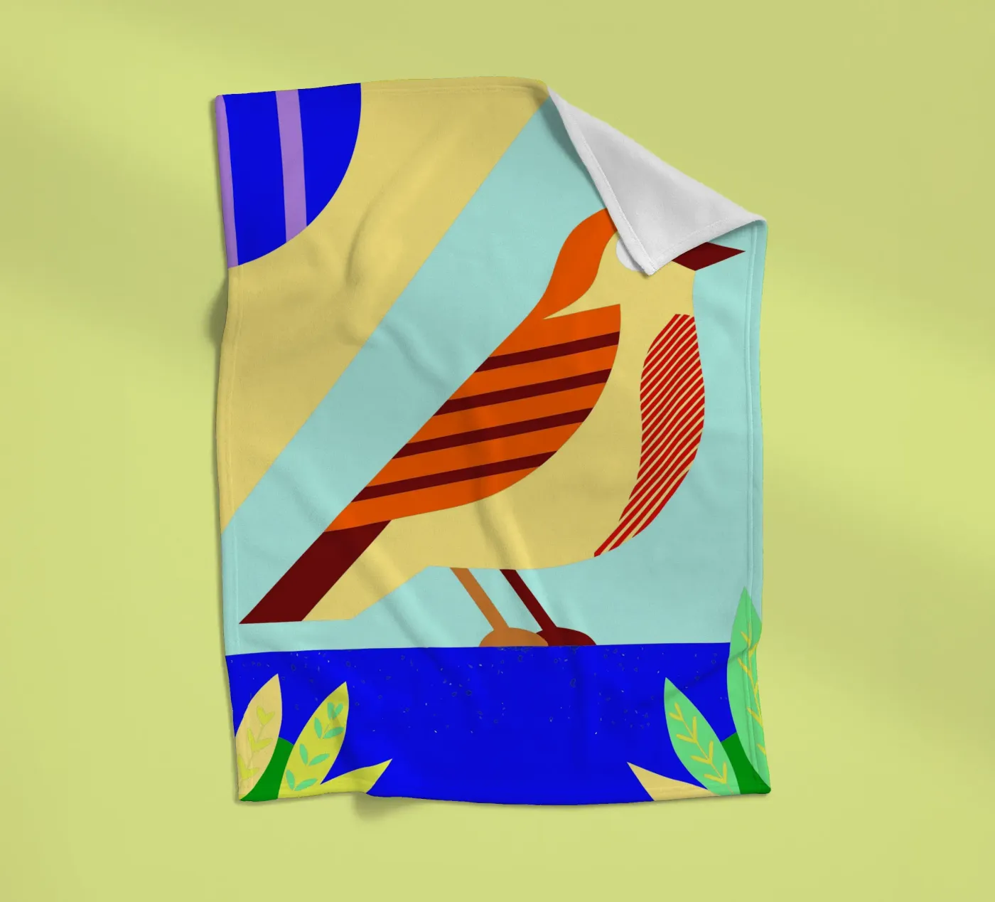 bird vector plaid polaire de Botania