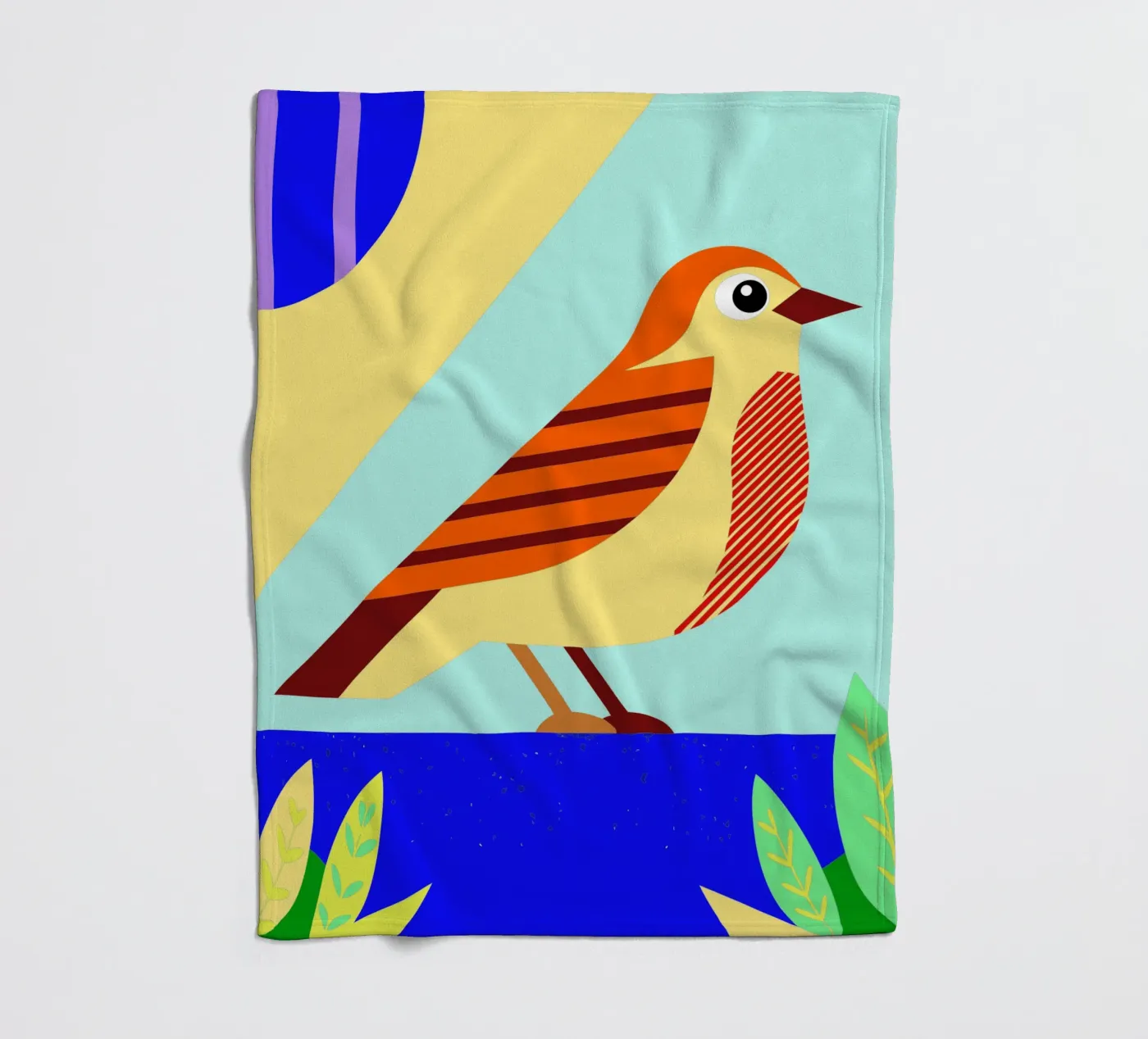 bird vector plaid polaire de Botania