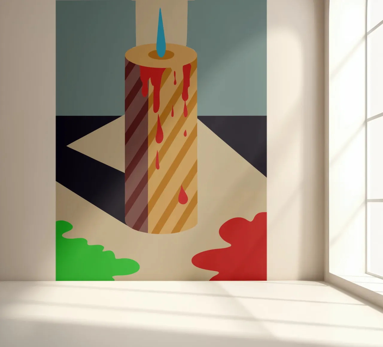 kaars vector fotobehang van Botania