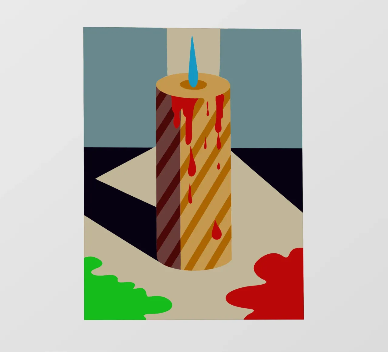 kaars vector fotobehang van Botania