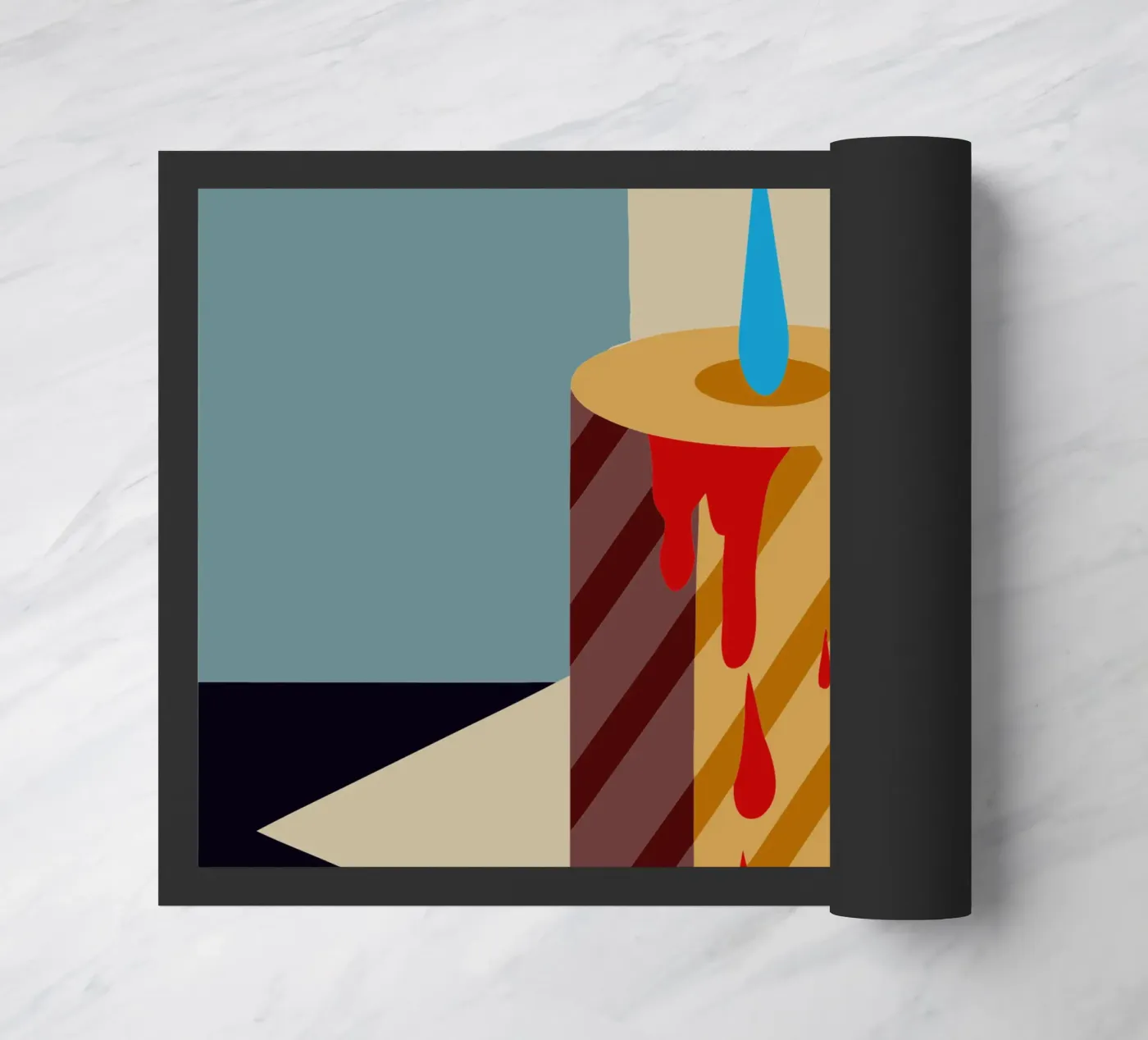 candle vector doormat by Botania