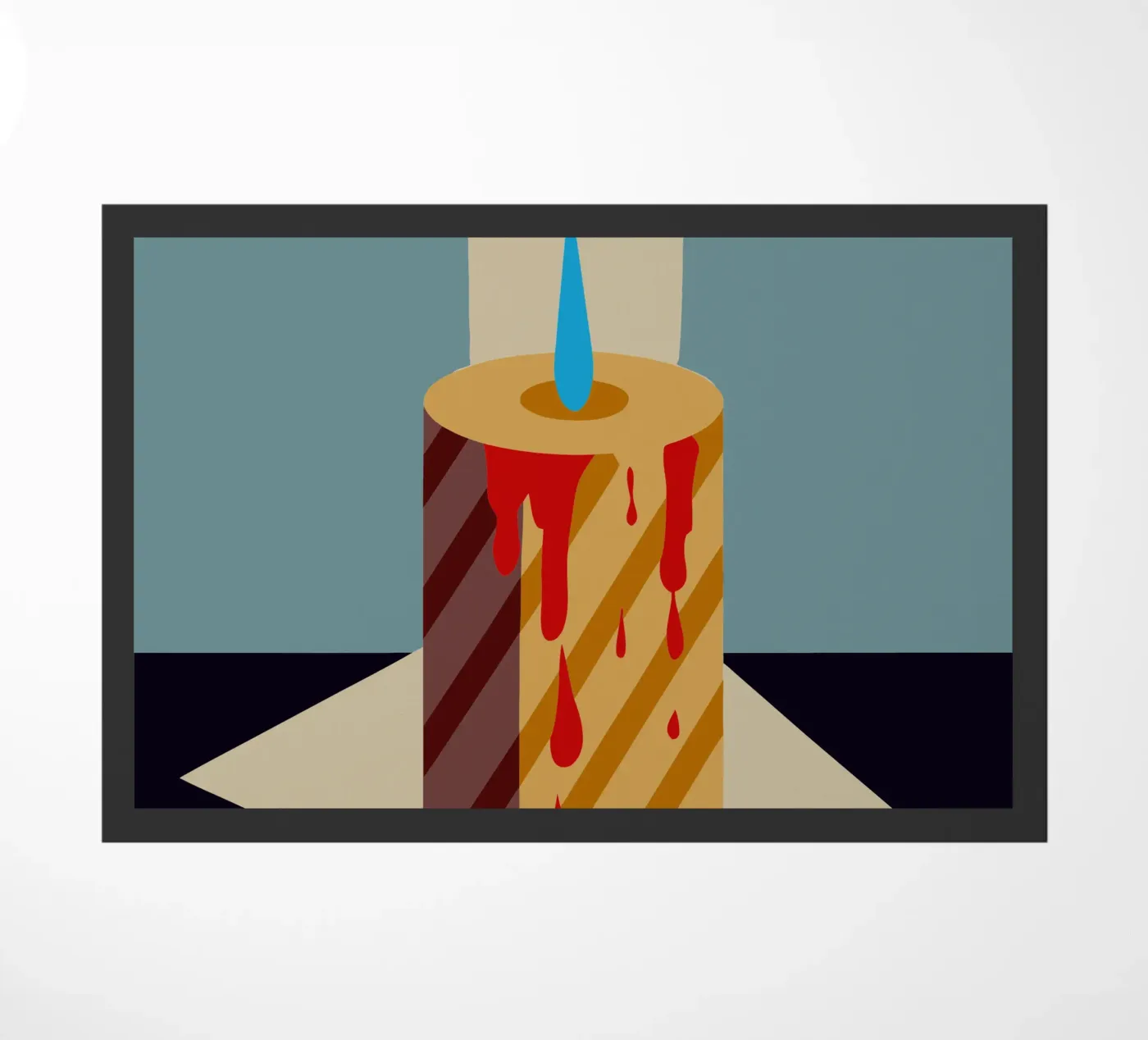 candle vector doormat by Botania
