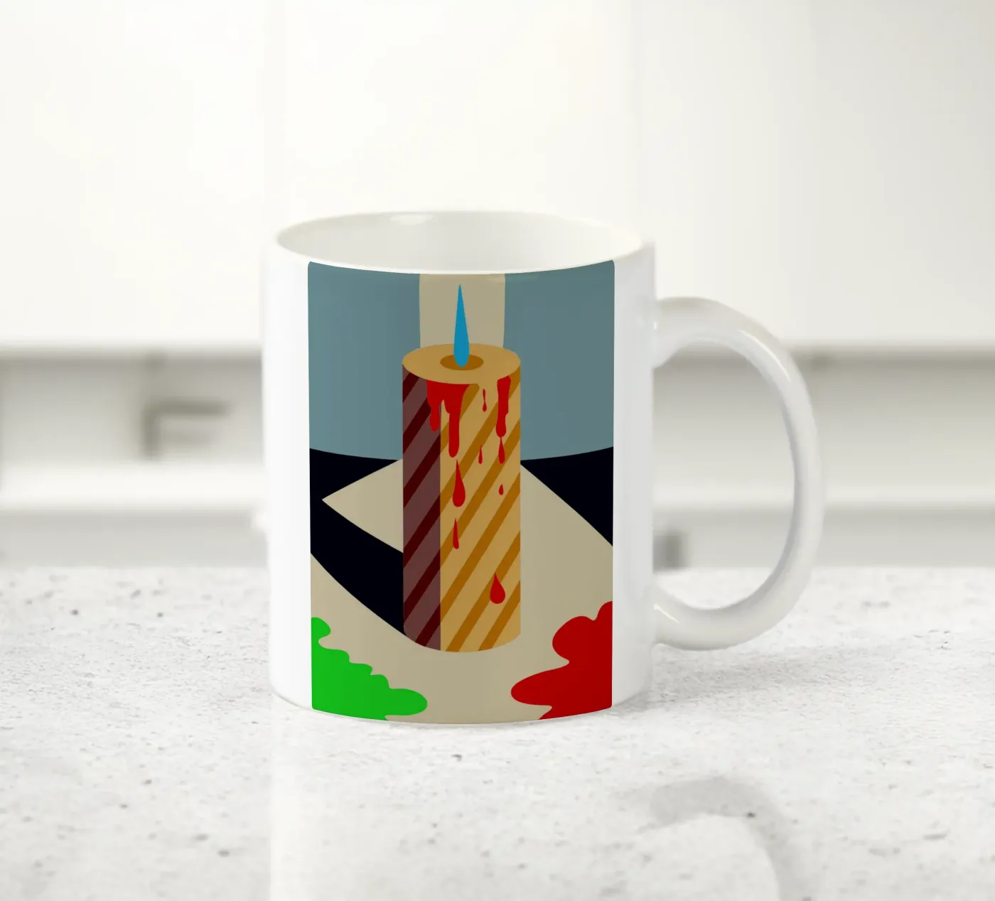 candle vector ceramic mug by Botania
