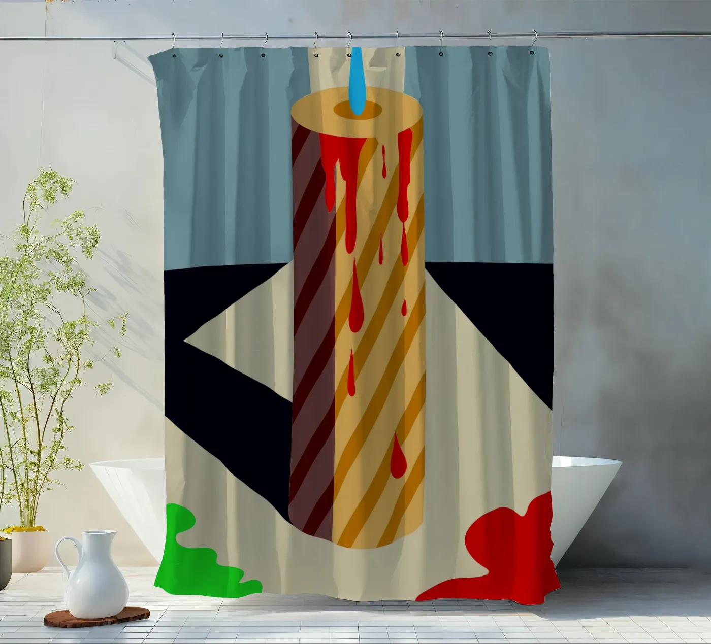 kaars vector douchegordijn van Botania