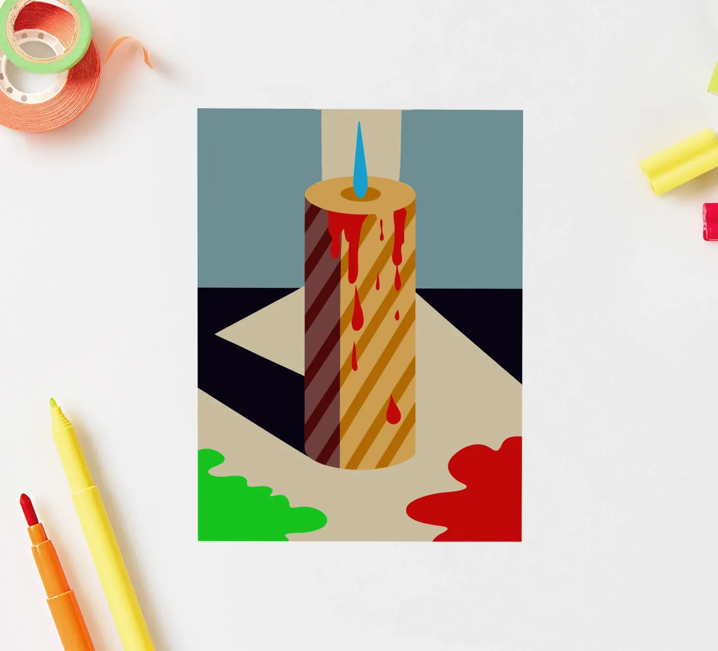 candle vector sticker by Botania