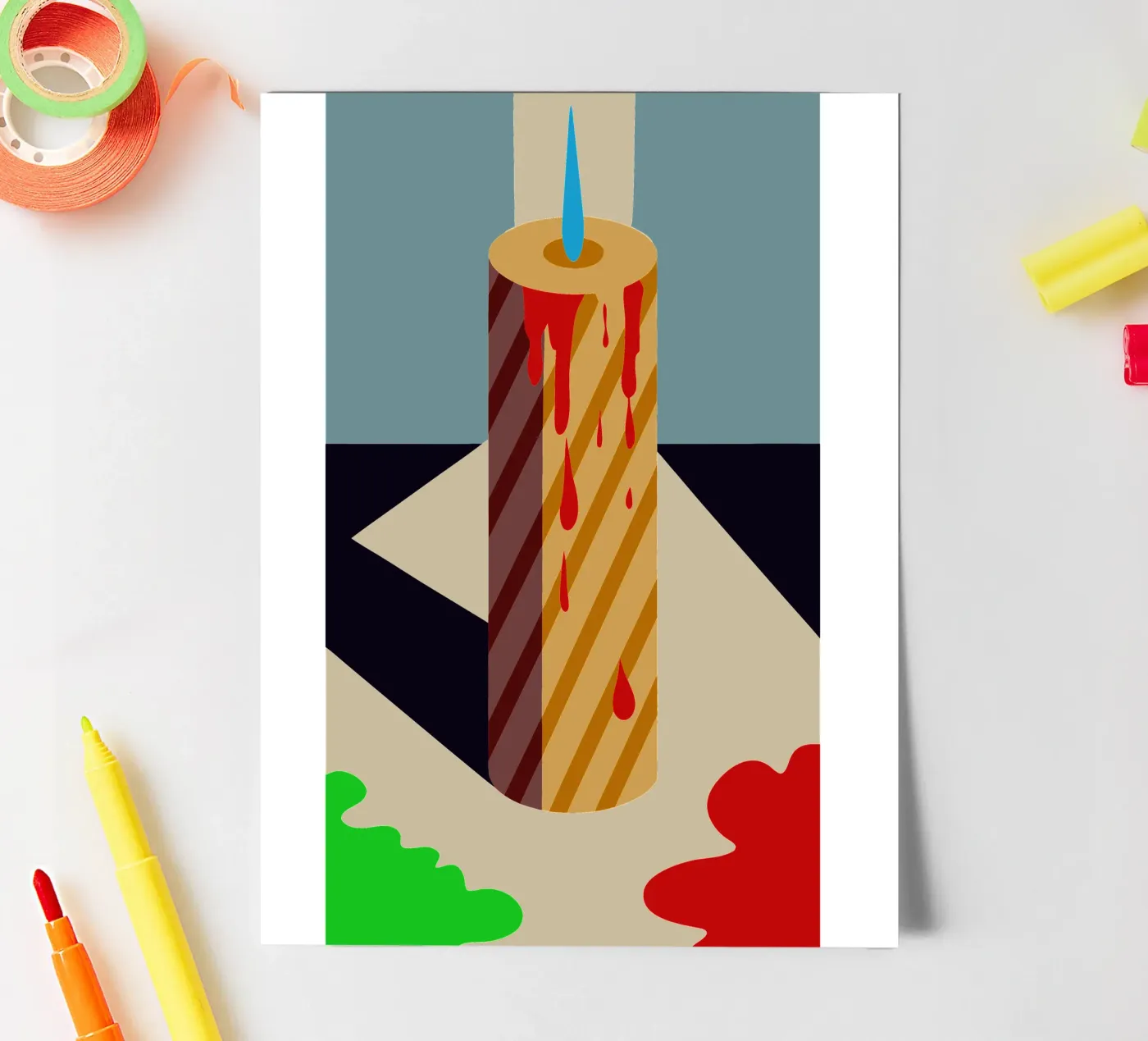 candle vector sticker sheet by Botania