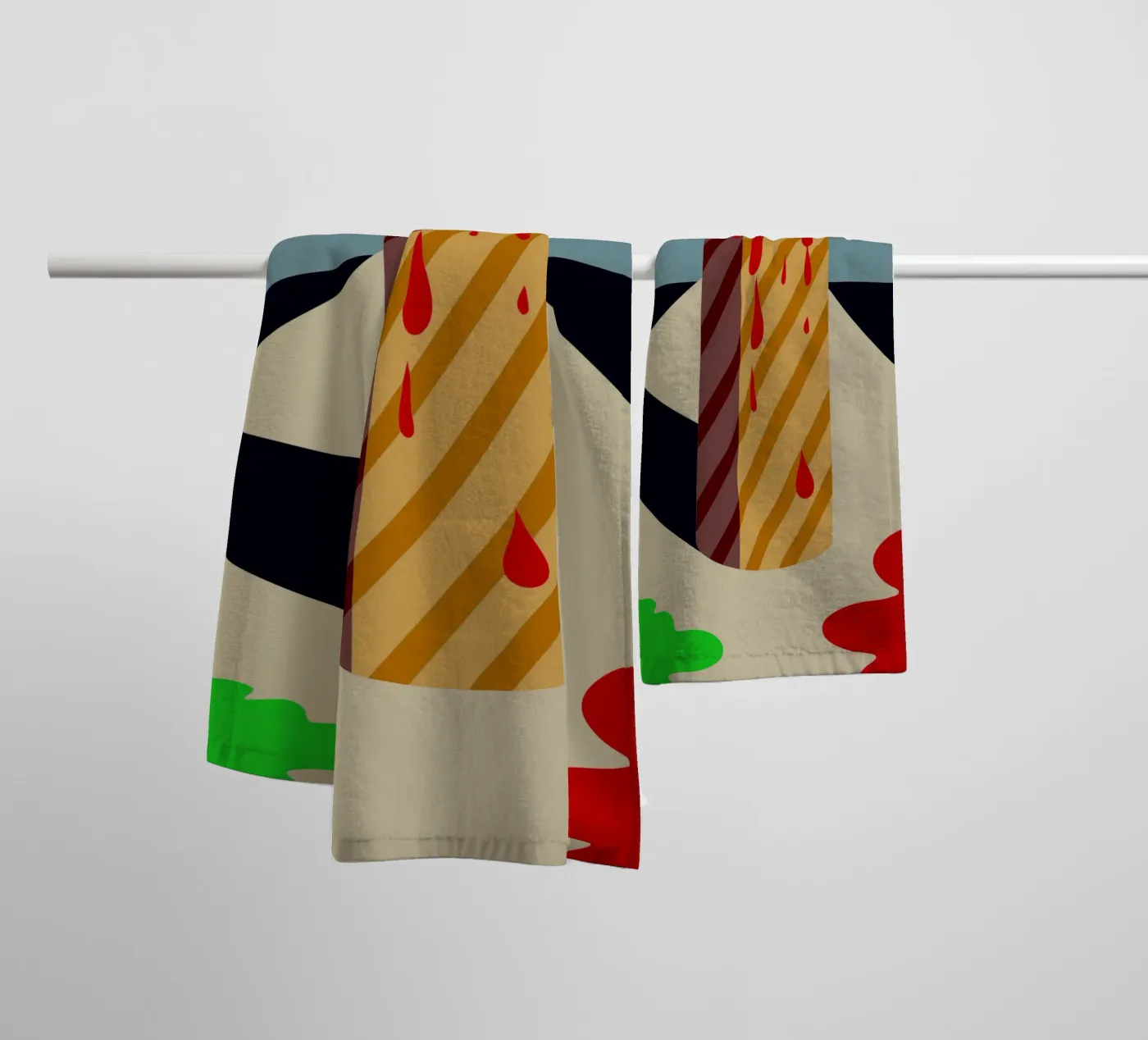 kaars vector badhanddoek van Botania