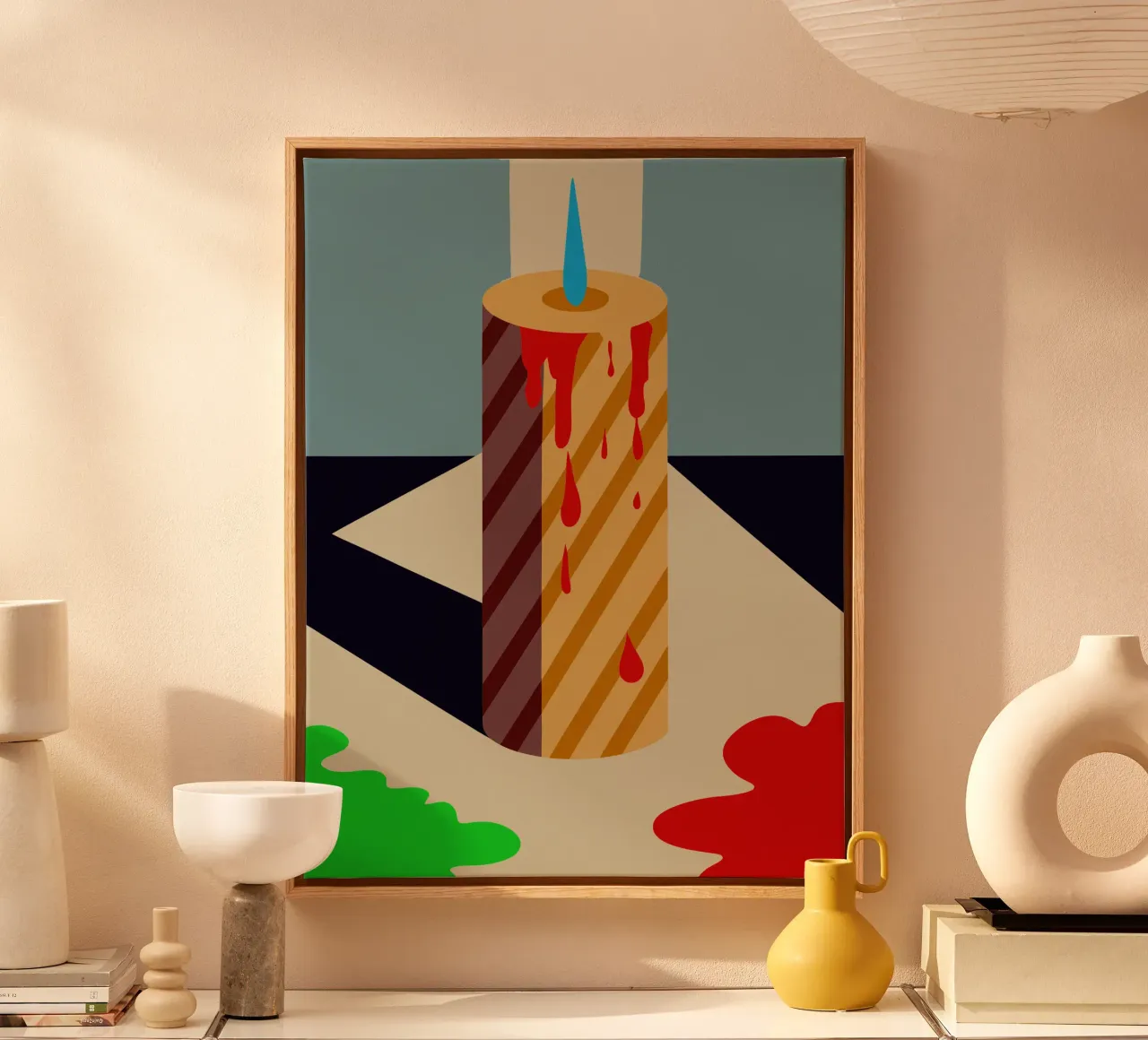 kaars vector canvas met Baklijst van Botania