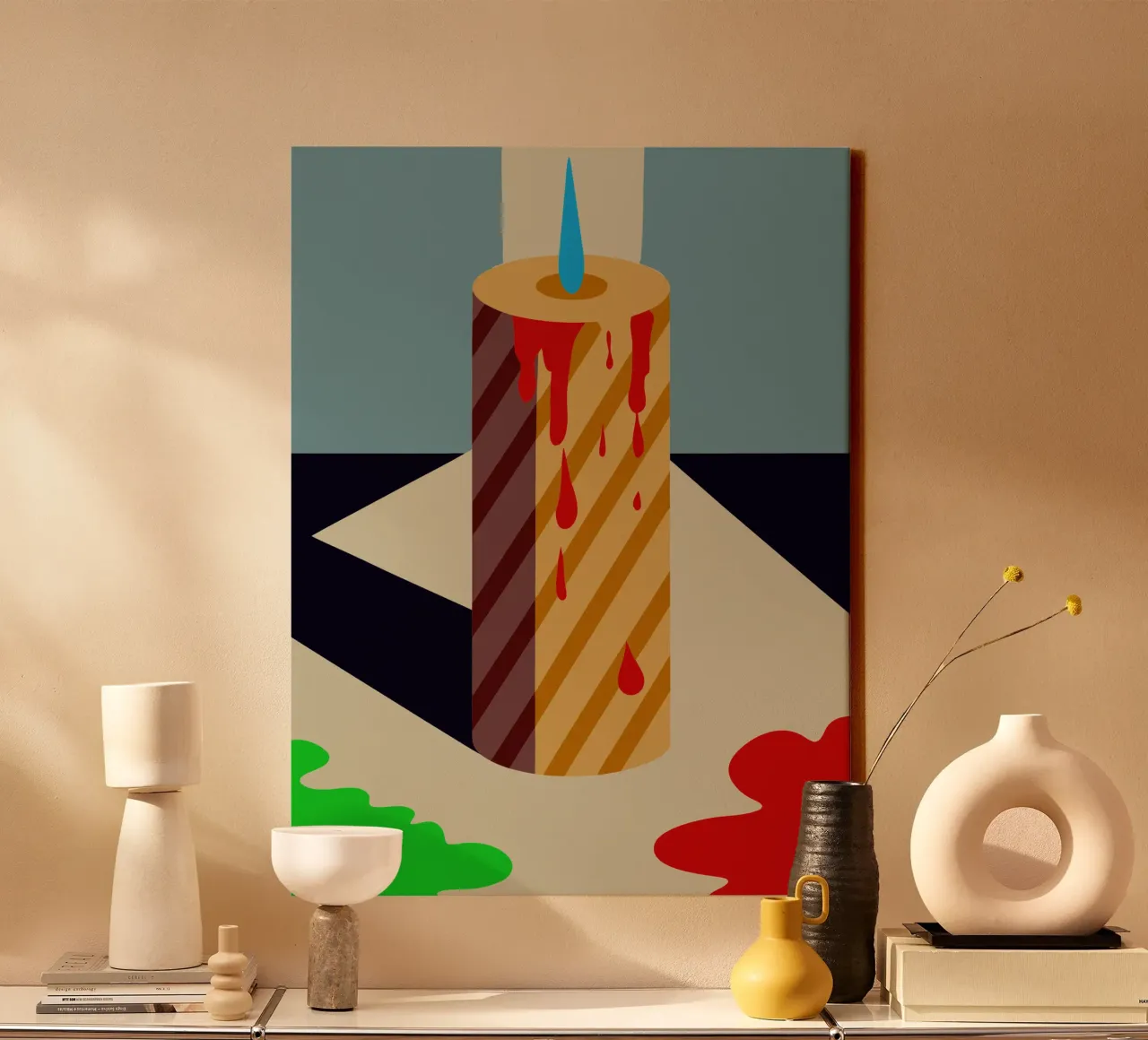 kaars vector canvas met Baklijst van Botania