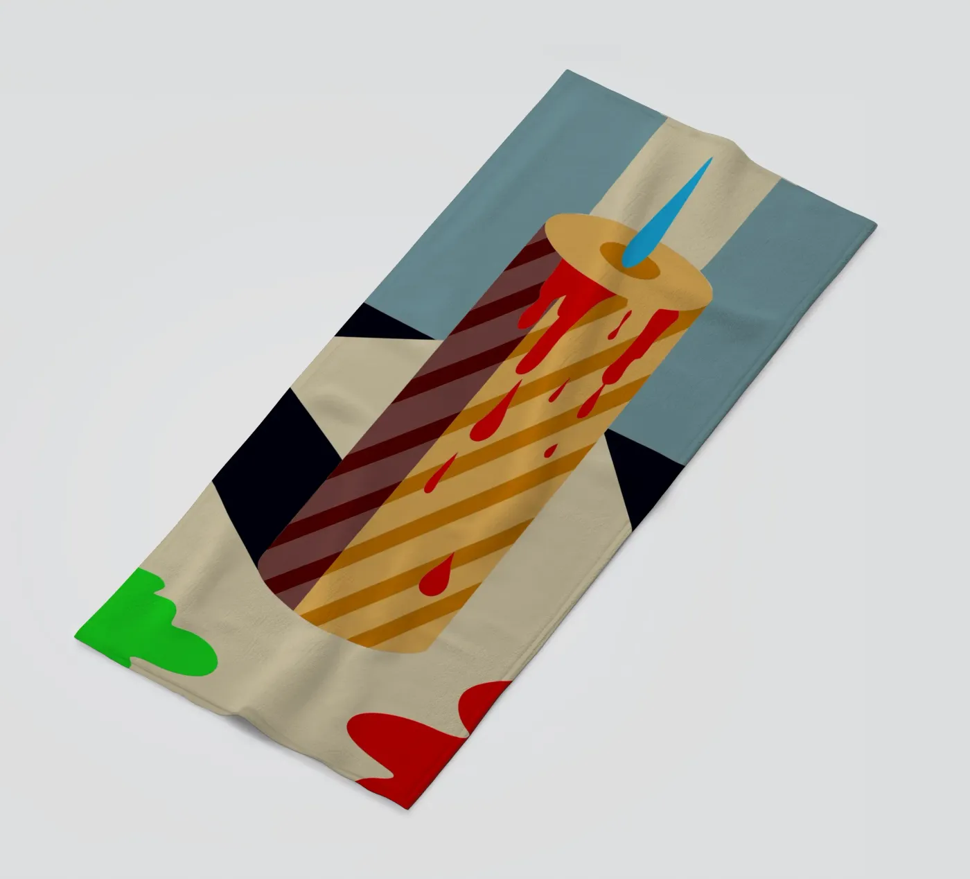 candle vector beach towel by Botania