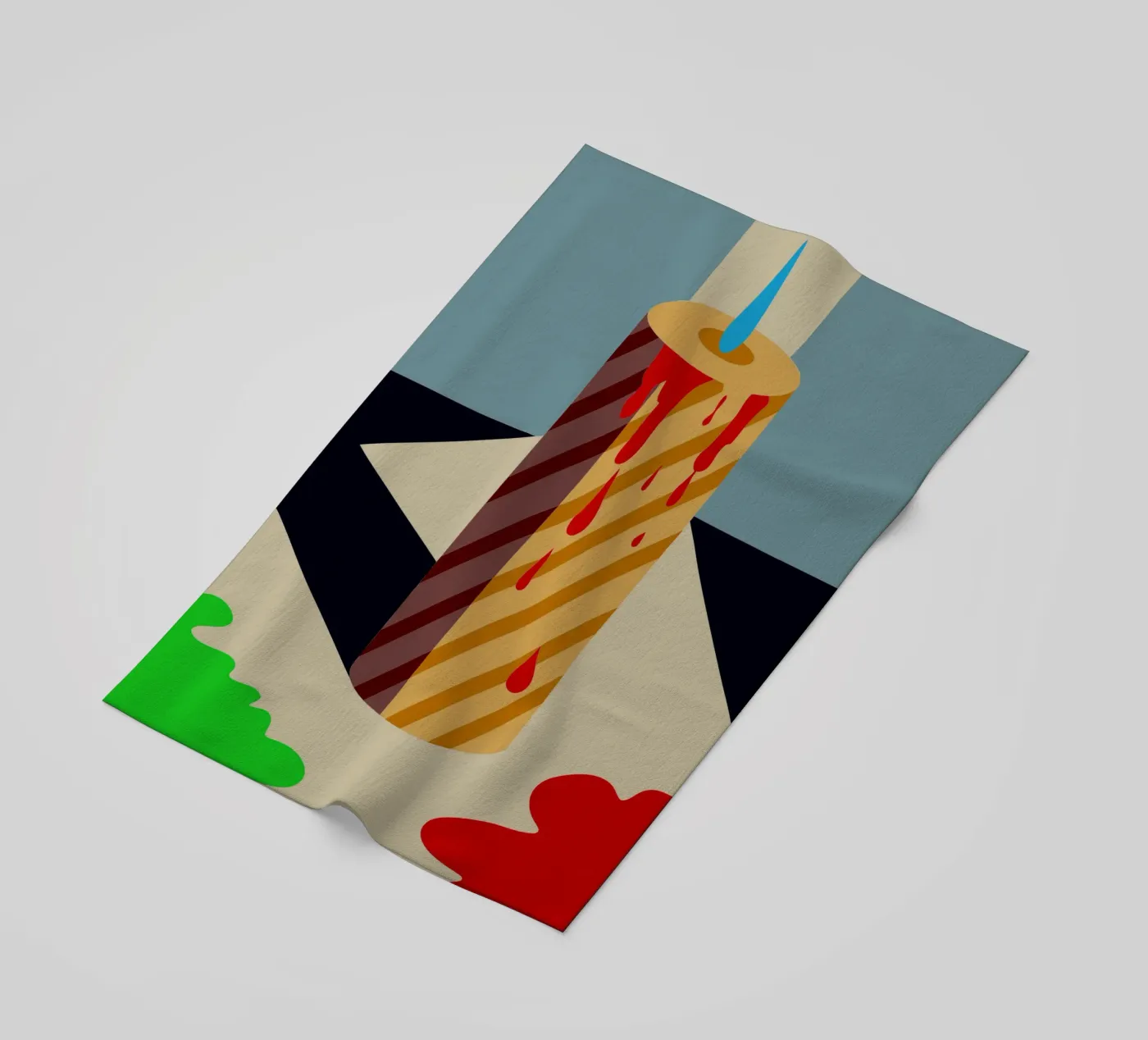 candle vector beach towel by Botania