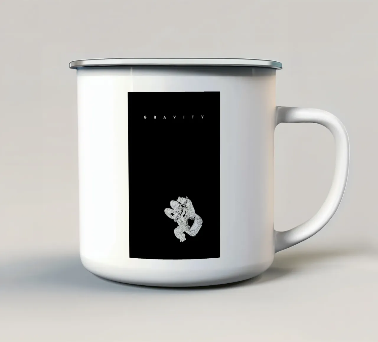 Gravity tazza in smalto da Cranio Dsgn