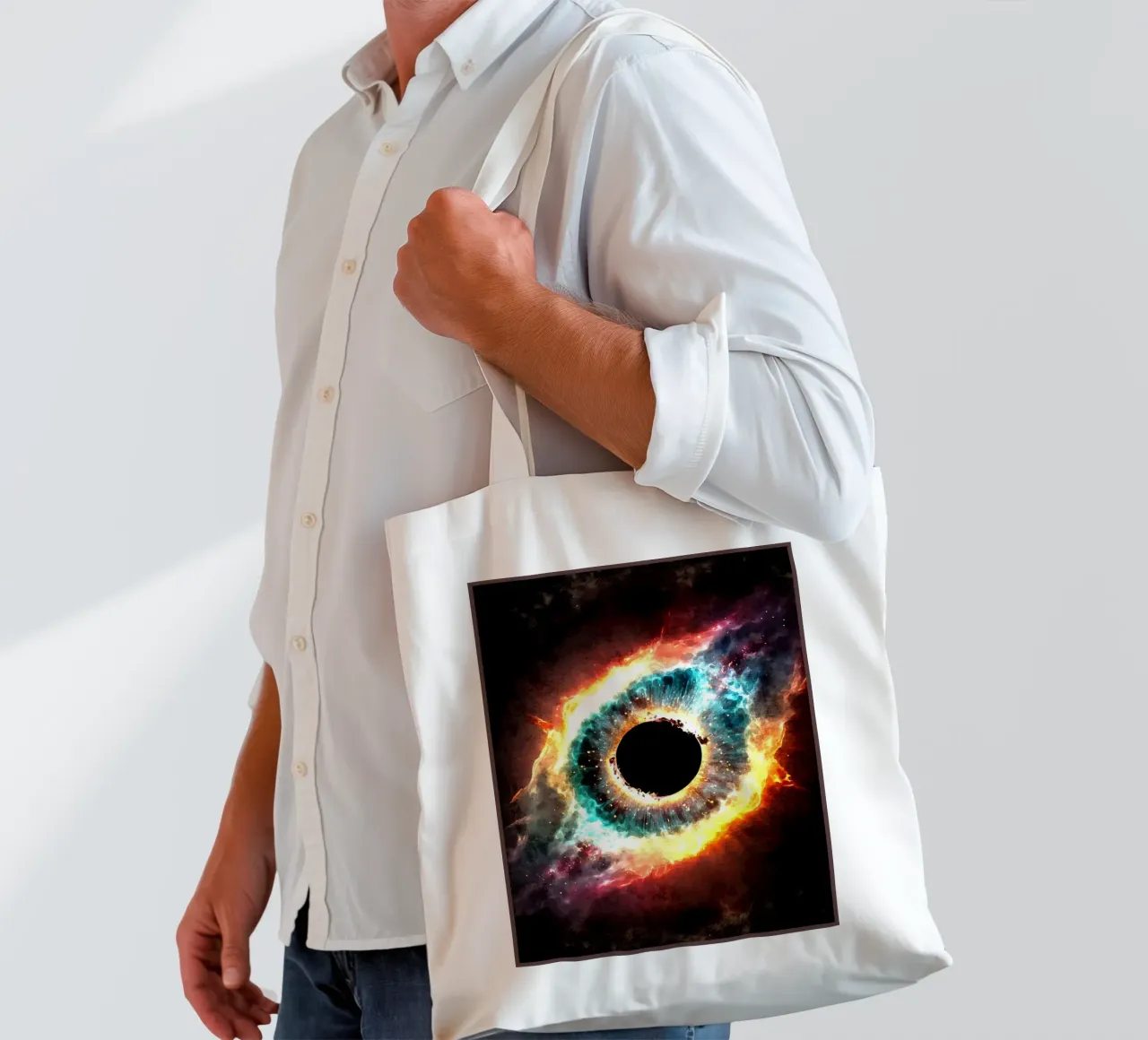 Universo dei buchi neri borsa in juta da Matlock Studio