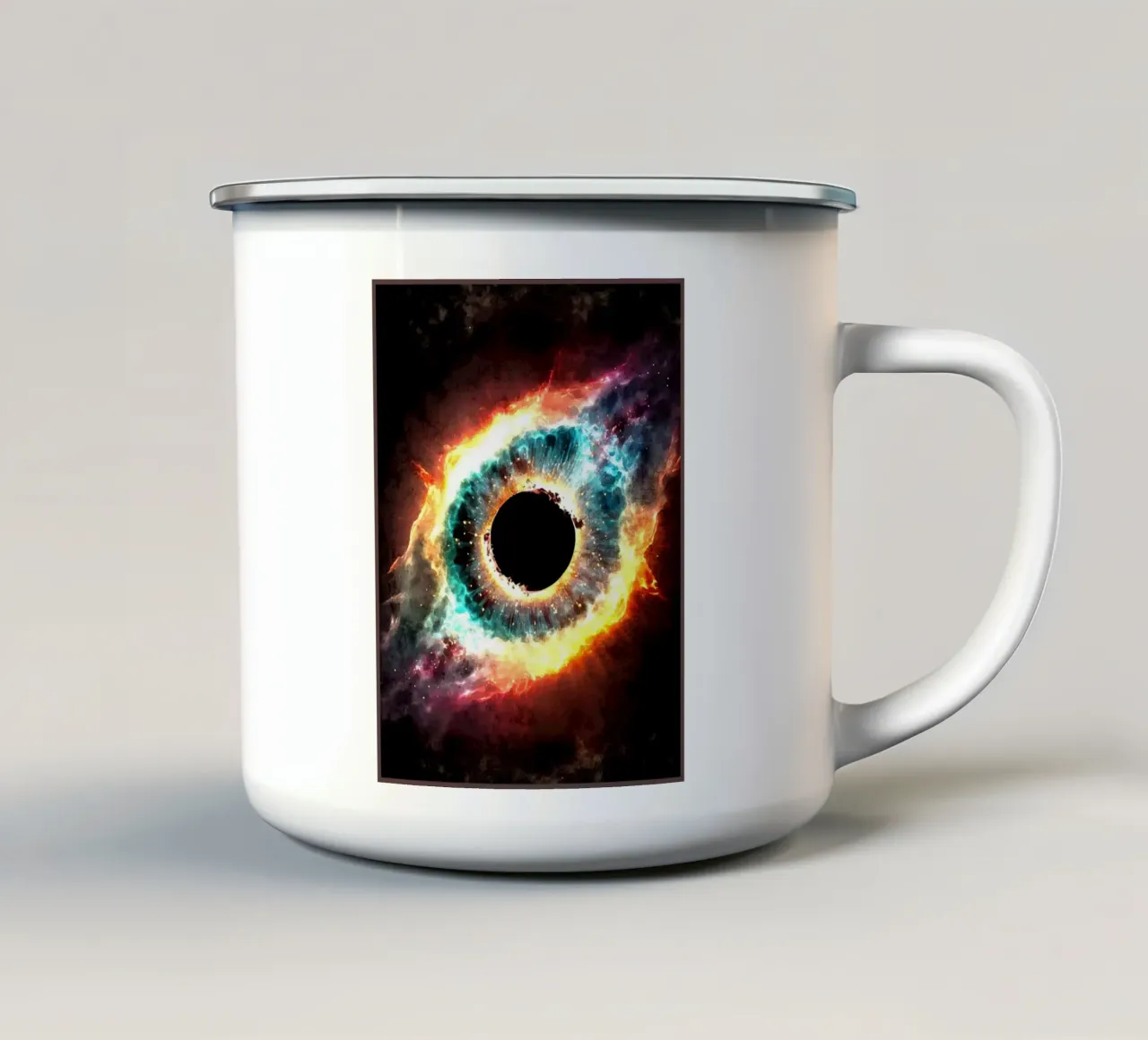 Universo dei buchi neri tazza in smalto da Matlock Studio