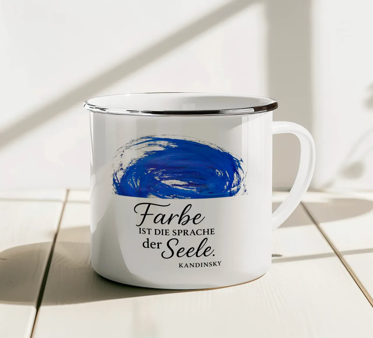 FARBE IST DIE SPRACHE DER SEELE tazza in smalto da Vintage Van Gogh