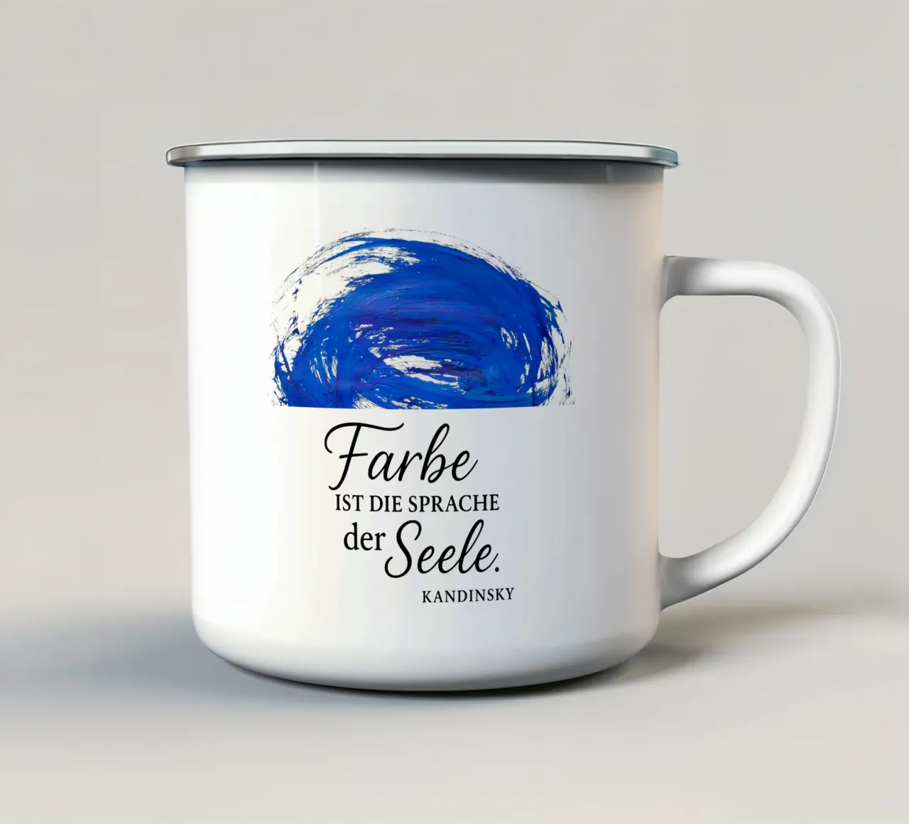 FARBE IST DIE SPRACHE DER SEELE tazza in smalto da Vintage Van Gogh