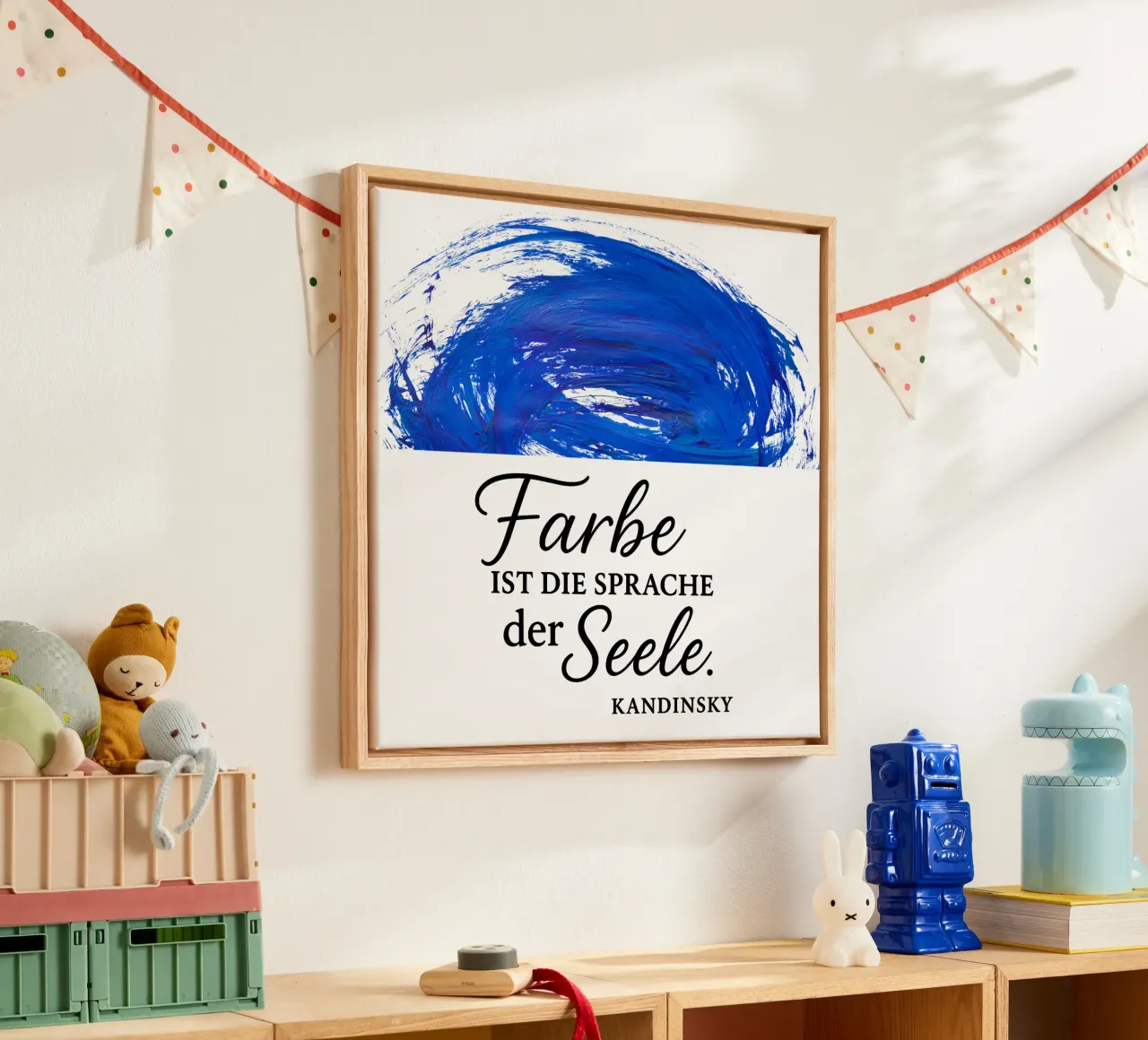 FARBE IST DIE SPRACHE DER SEELE tela con Cornice a cassetta da Vintage Van Gogh