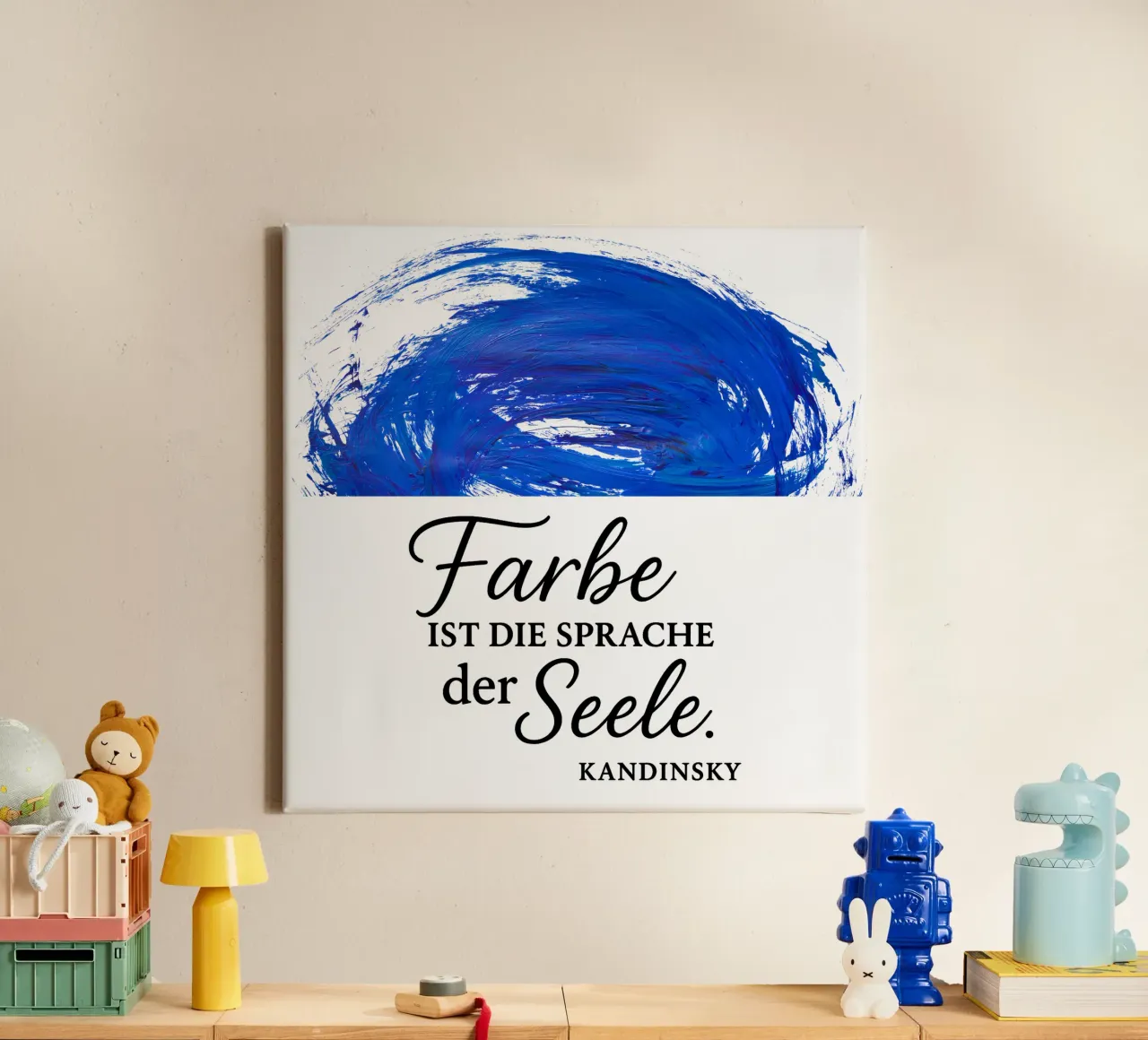 FARBE IST DIE SPRACHE DER SEELE tela con Cornice a cassetta da Vintage Van Gogh