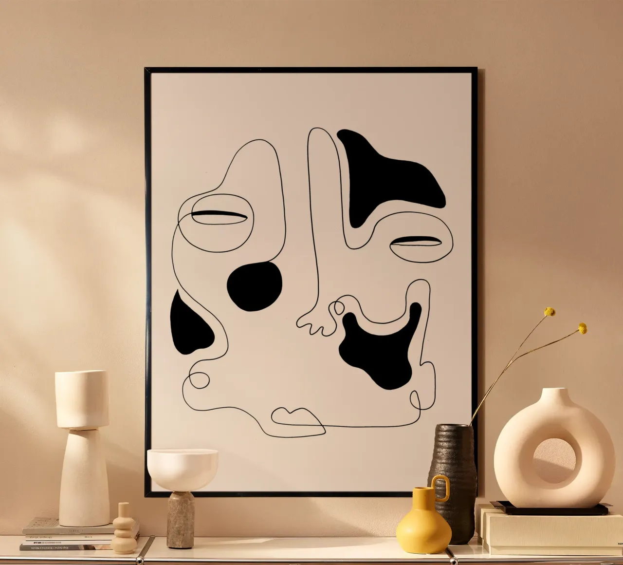 The Genius of Pain 3 poster con telaio in legno da Shatha Al Dafai