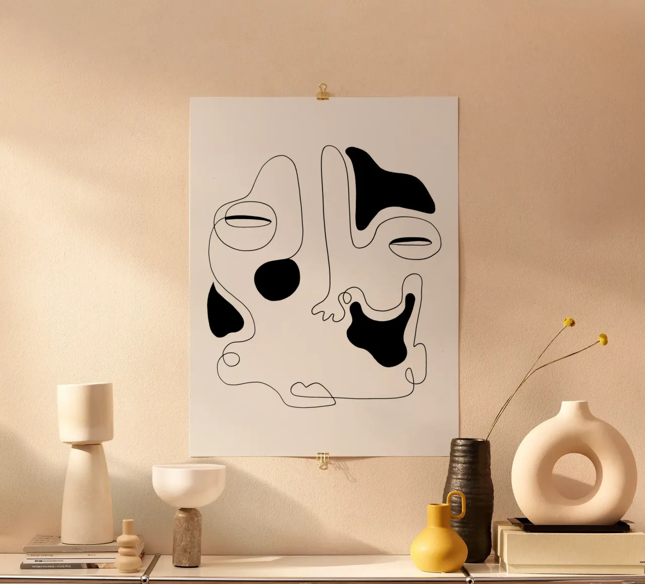 The Genius of Pain 3 poster con telaio in legno da Shatha Al Dafai
