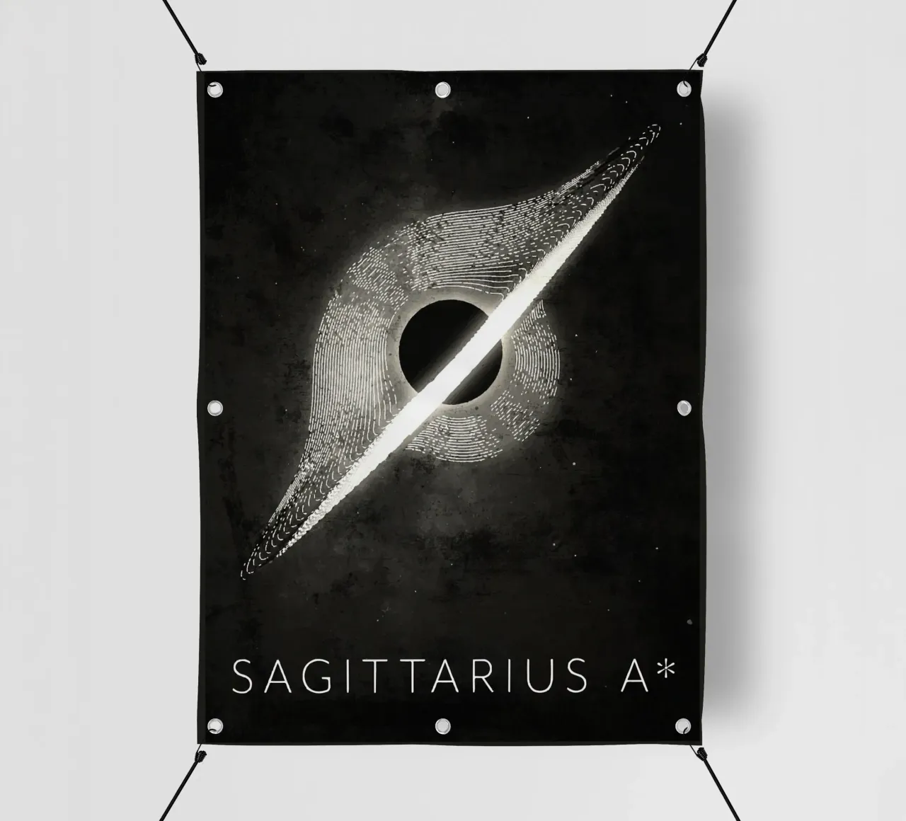 Sagittario Un buco nero telo in pvc da Matlock Studio