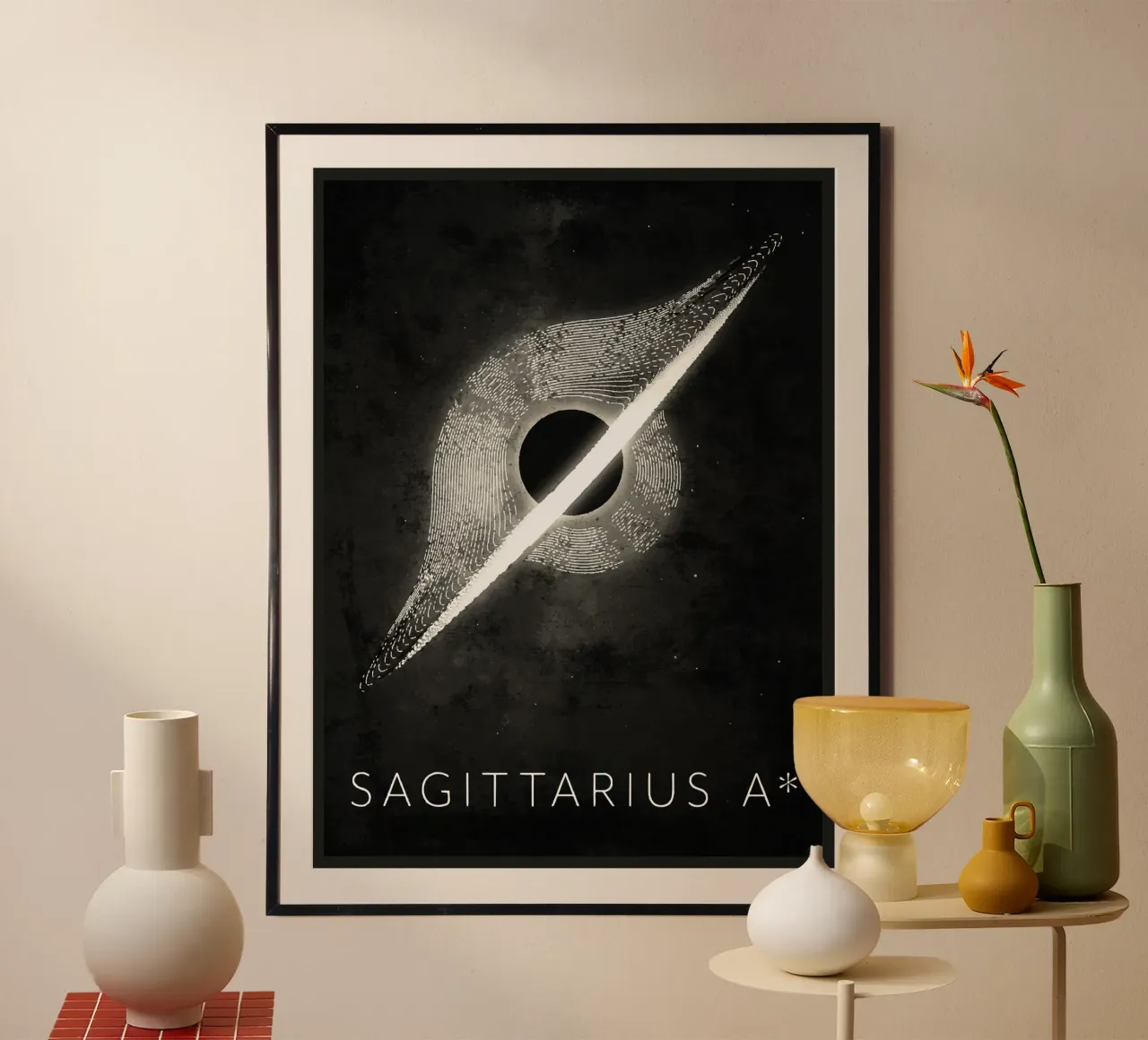 Sagittario Un buco nero carta hahnemühle da Matlock Studio