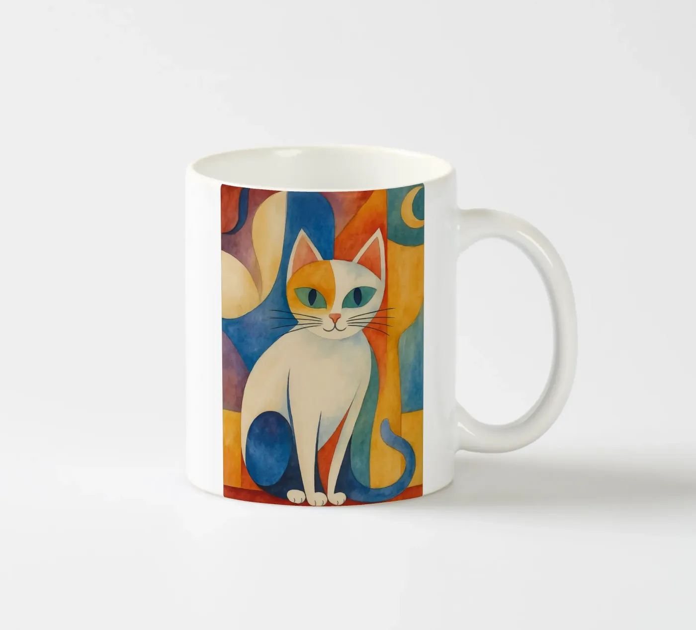 cat drawing ceramic mug by Botania