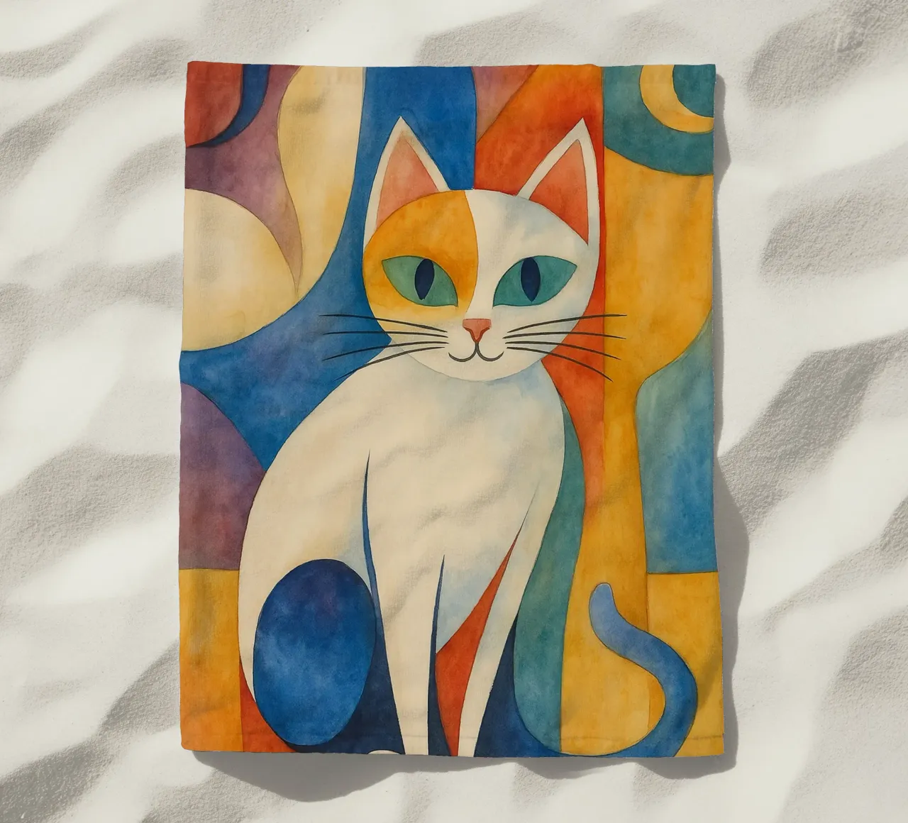 disegno del gatto telo mare da Botania