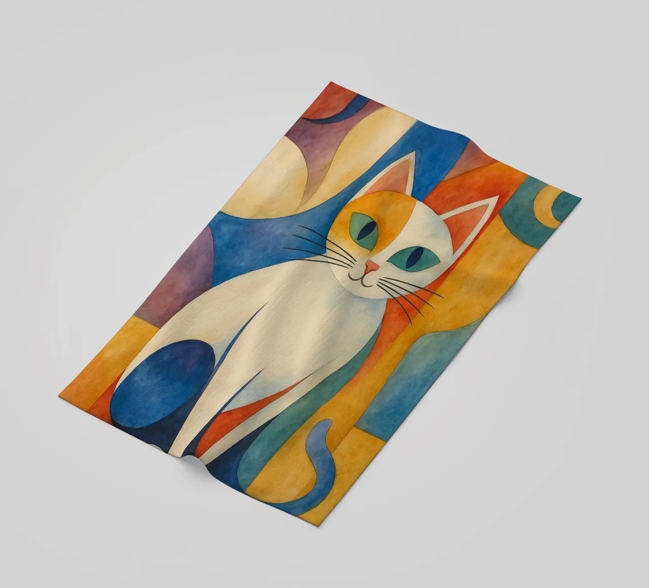 disegno del gatto telo mare da Botania