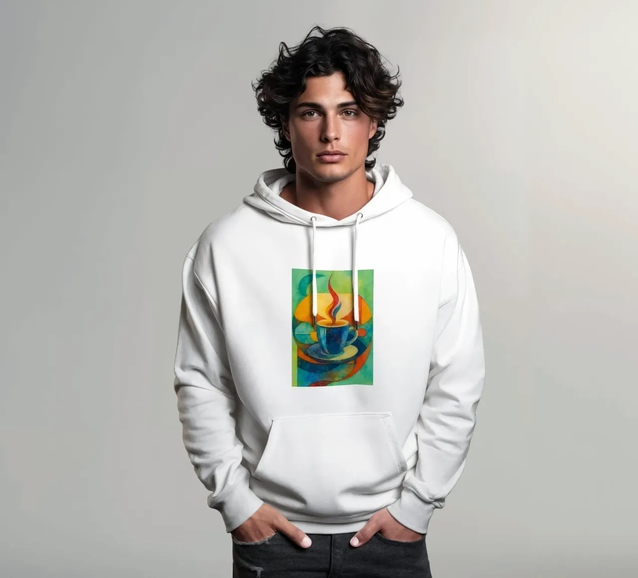 disegno del caffè felpa con cappuccio da Botania