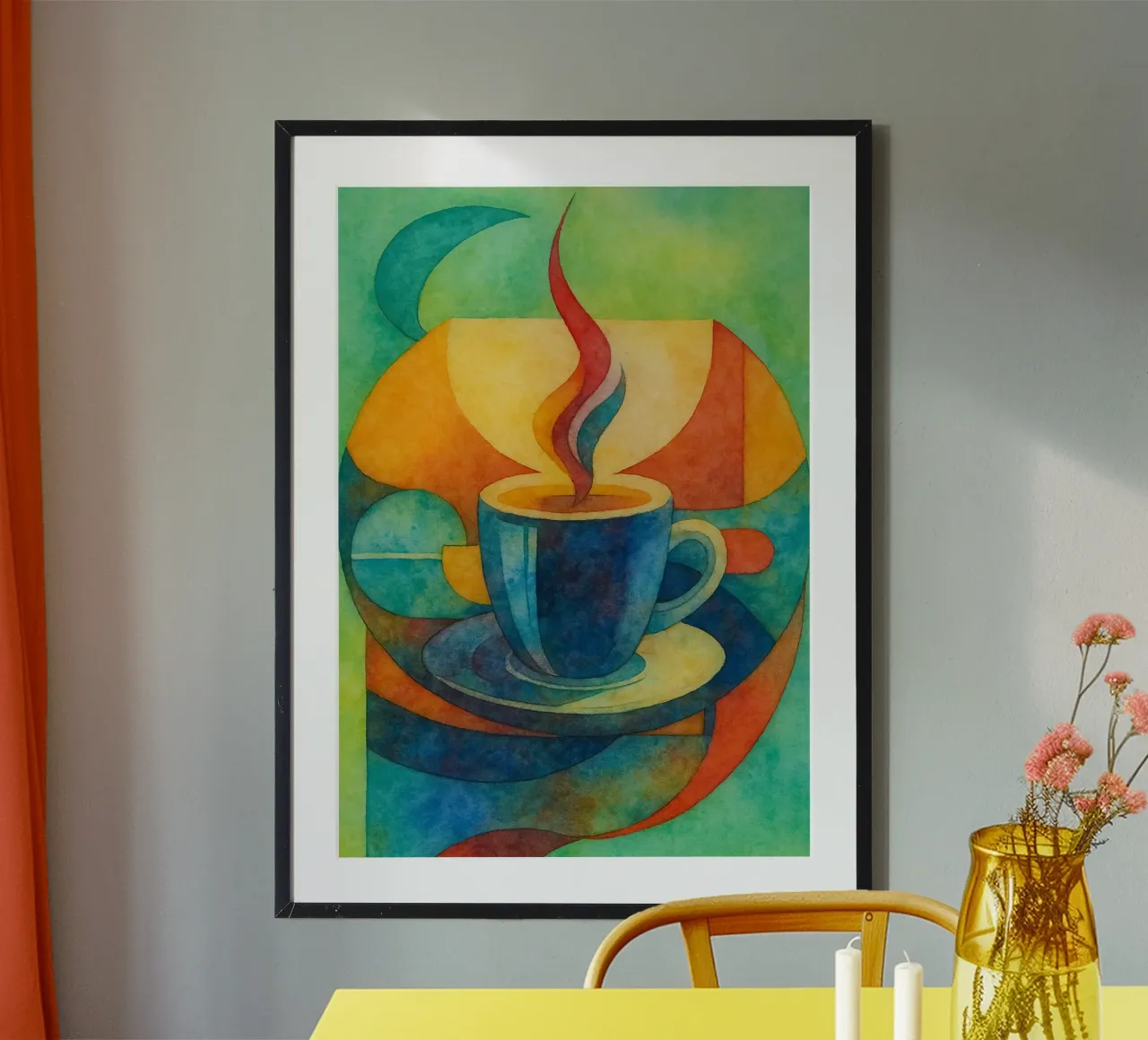 Kaffee-Zeichnung Poster von Botania