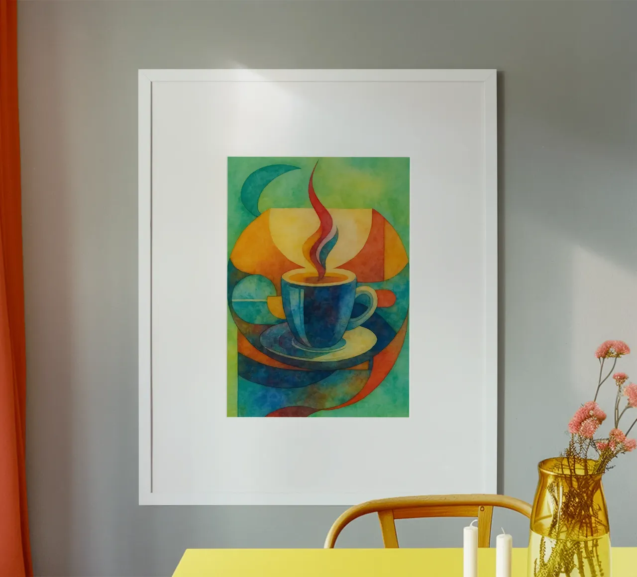 Kaffee-Zeichnung Poster von Botania