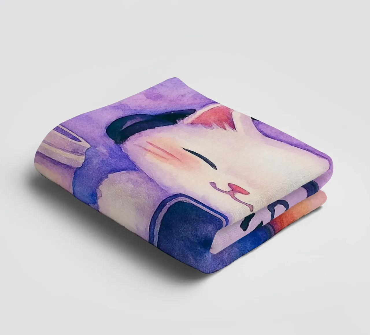 go away im working cat drawing towel by Botania