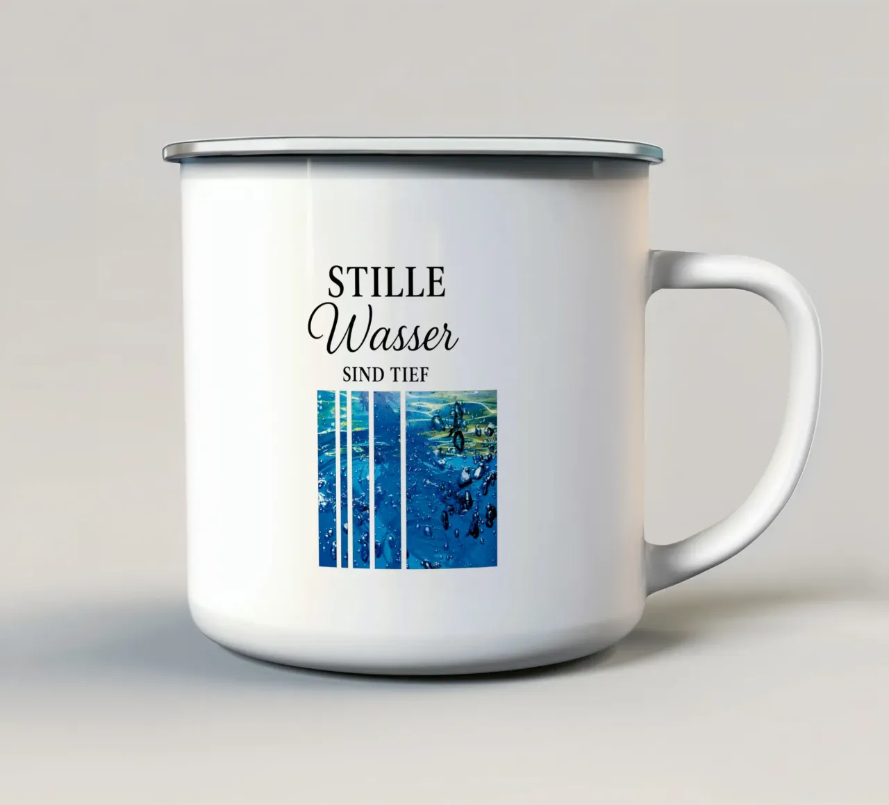 STILLE WASSER SIND TIEF tazza in smalto da Vintage Van Gogh