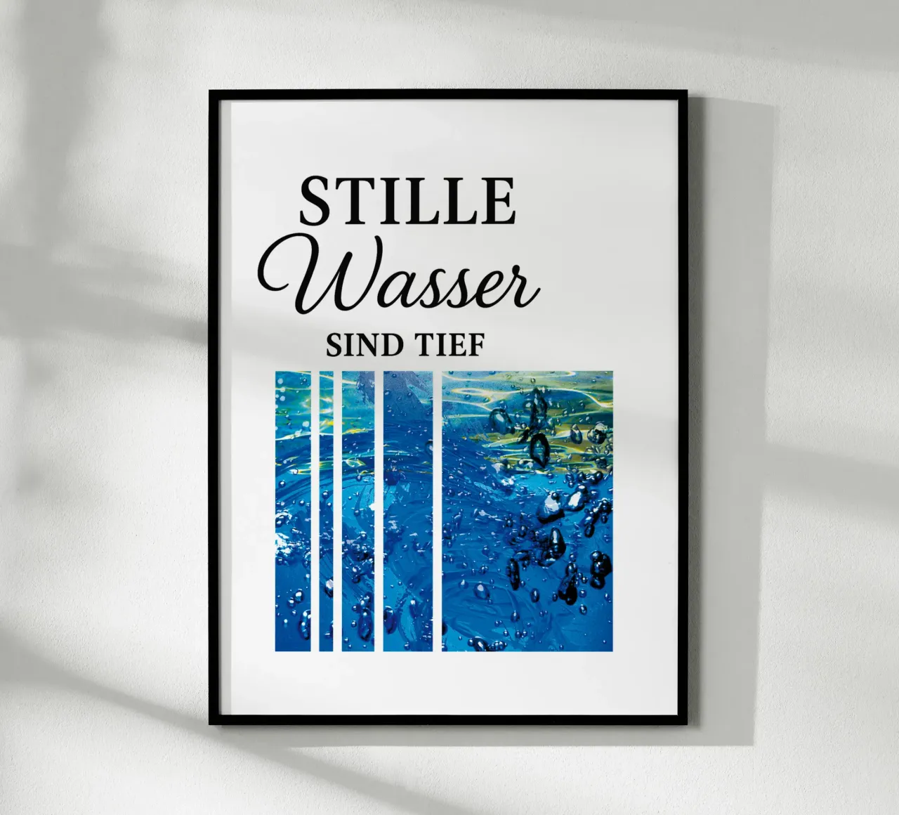 STILLE WASSER SIND TIEF poster met aluminium frame van Vintage Van Gogh