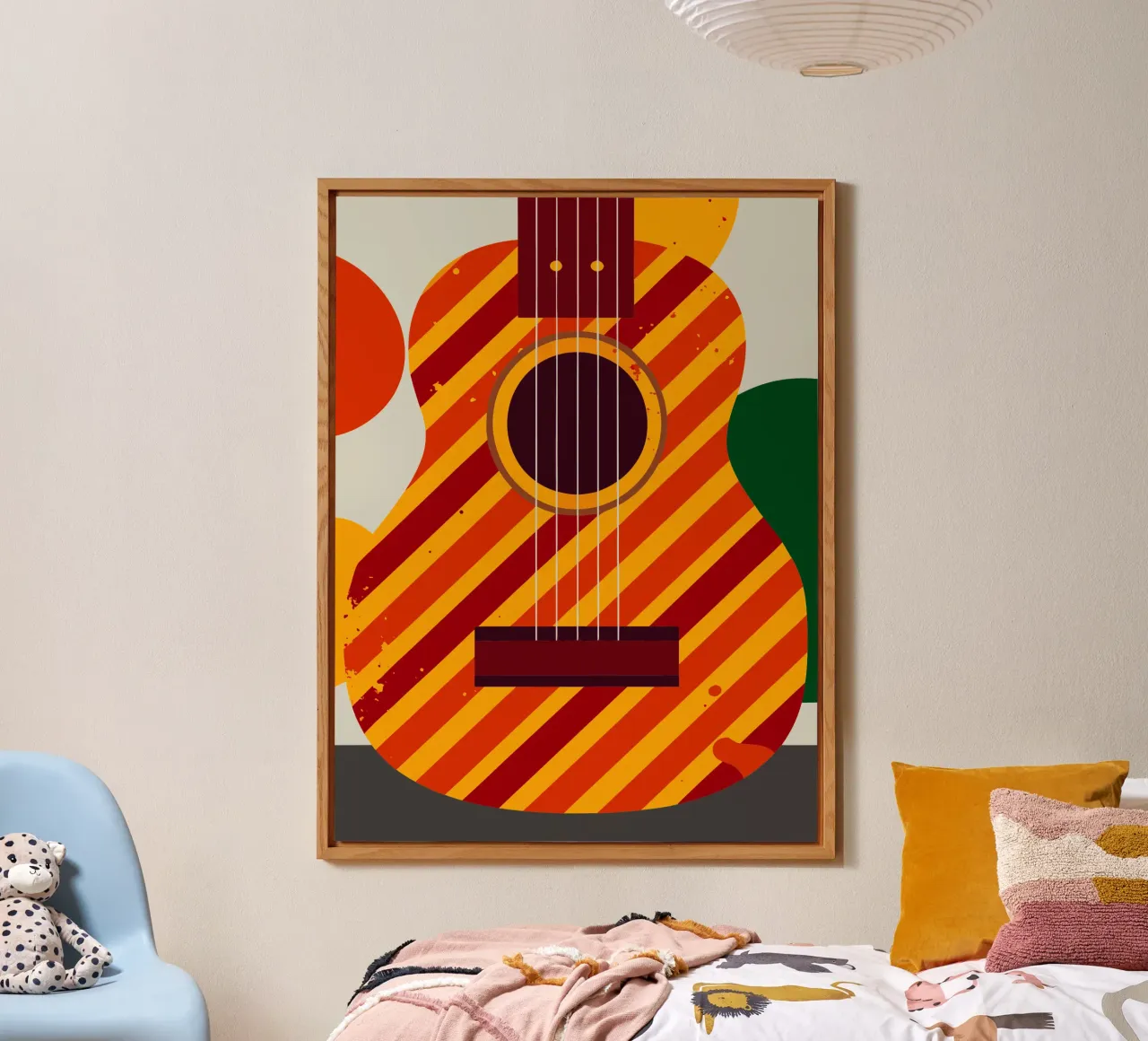 chitarra vettoriale alluminio dibond da Botania