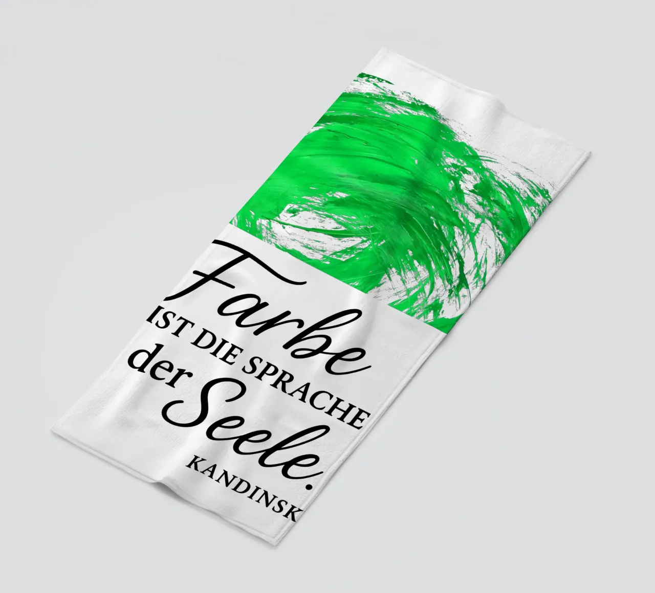 FARBE IST DIE SPRACHE DER SEELE  (grün) Strandtuch von Vintage Van Gogh