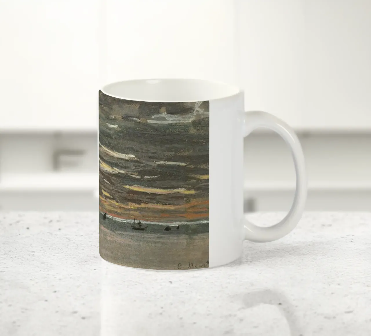 Tramonto in mare tazza in ceramica da RodneyArt