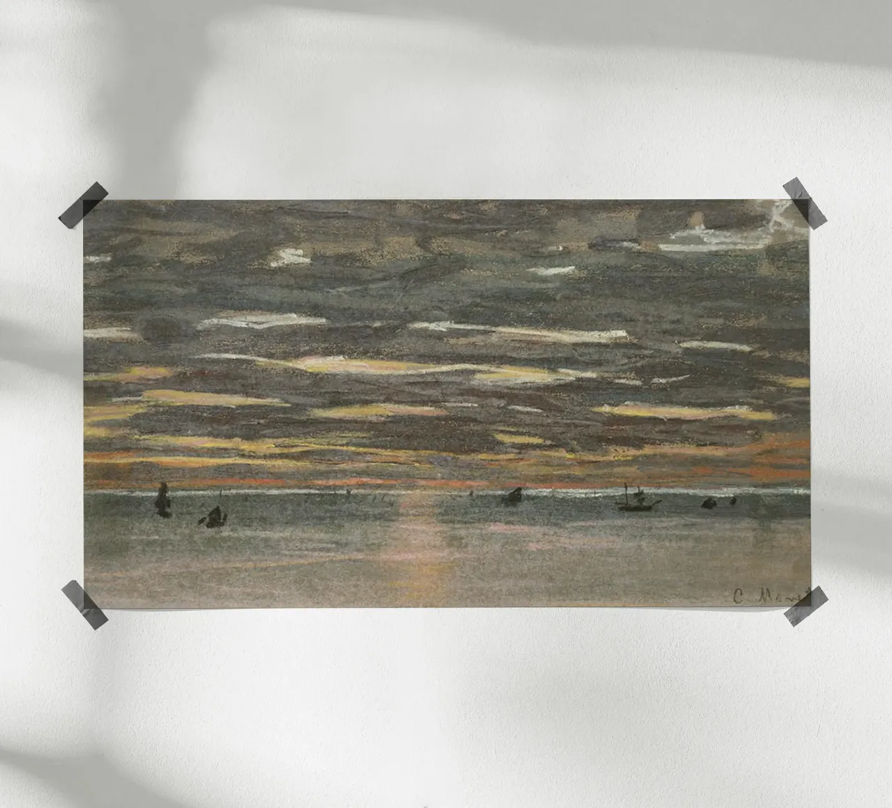 Tramonto in mare carta hahnemühle da RodneyArt