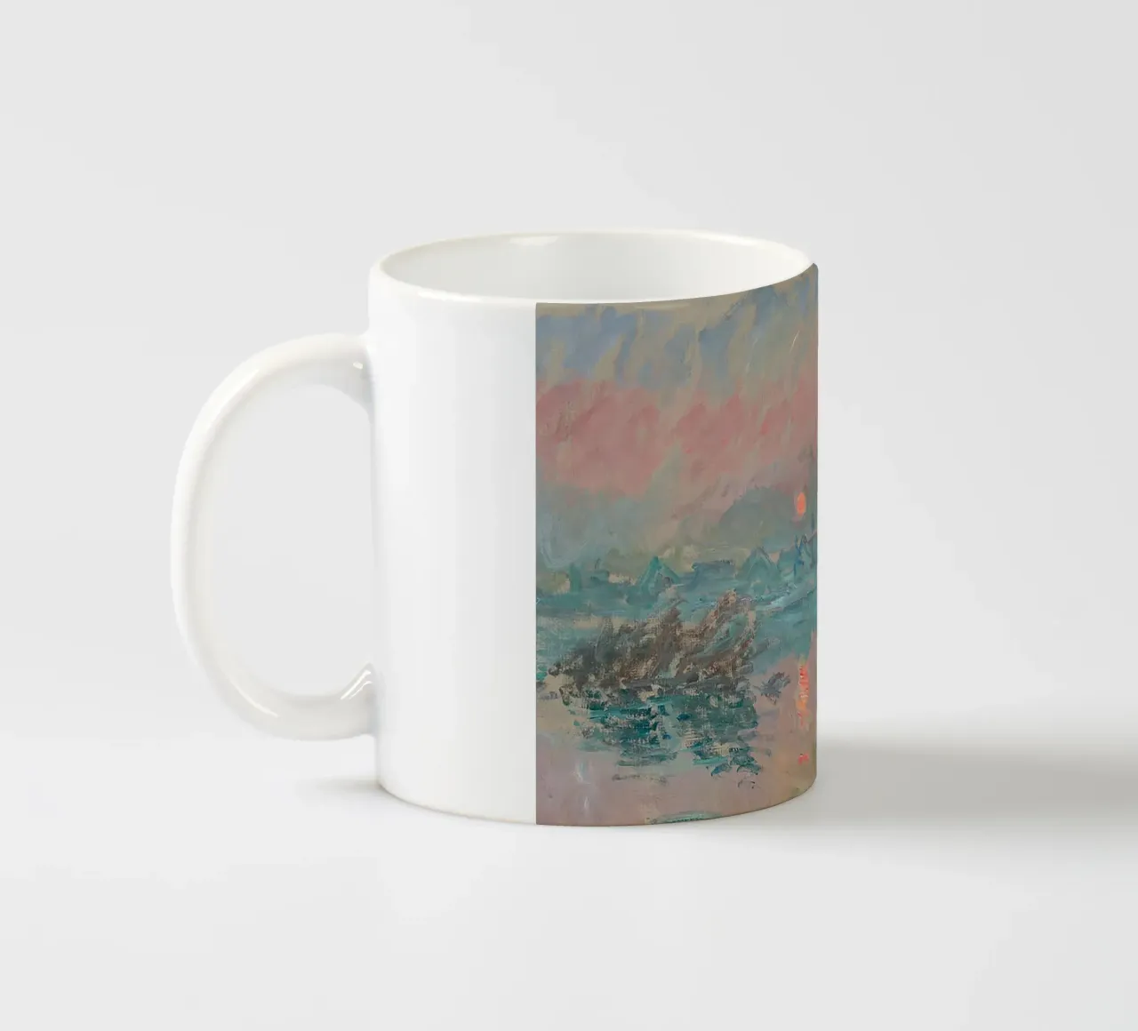 Tramonto a Lavacourt tazza in ceramica da RodneyArt