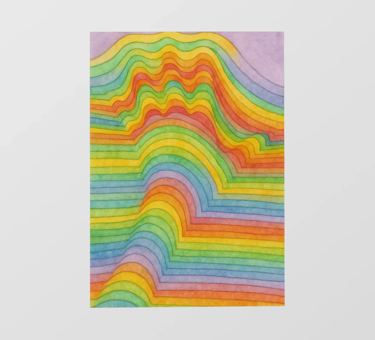 disegno a mano della linea dell'arcobaleno pellicola backlit da Botania