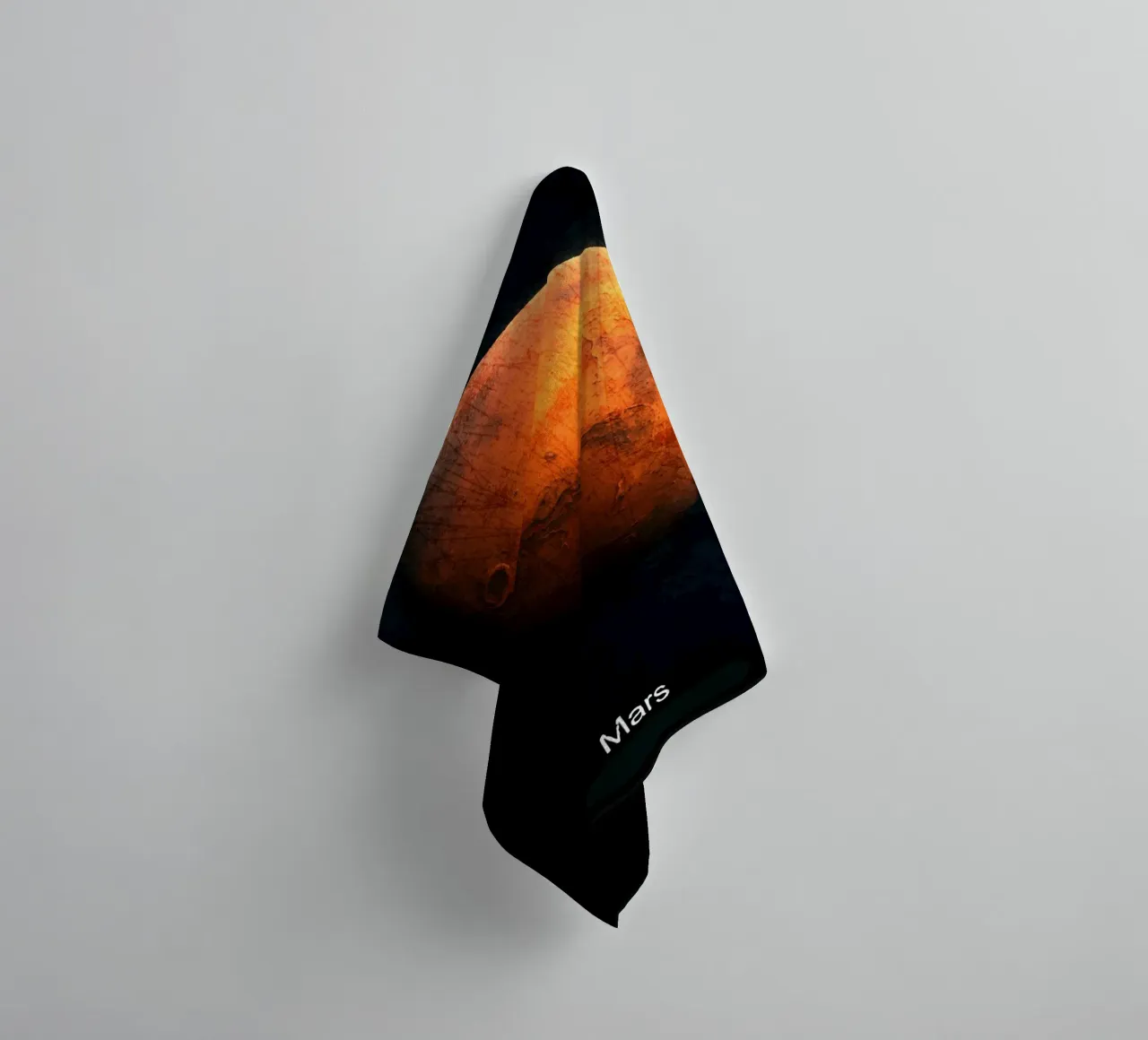 Mars Planeet In het zonnestelsel badhanddoek van Ashley Studio