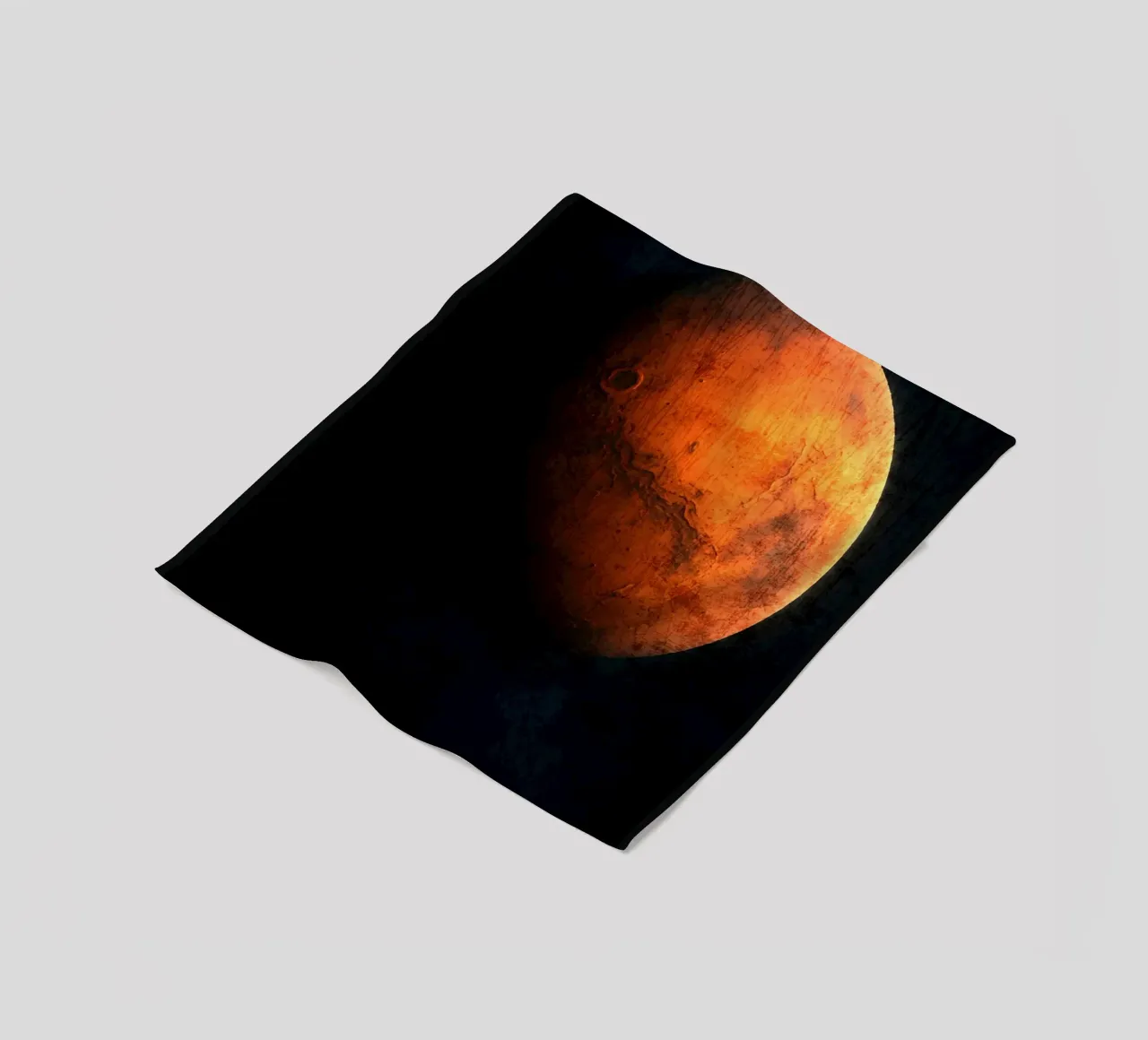 Mars Planet In the solar system fleece blanket by Ashley Studio
